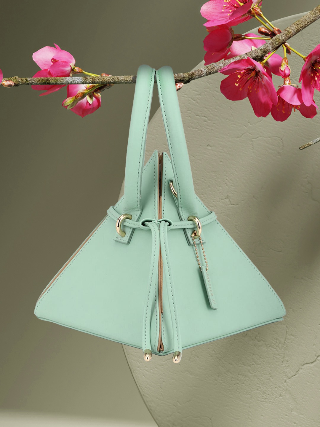 

FOREVER 21 Green PU Structured Handheld Bag