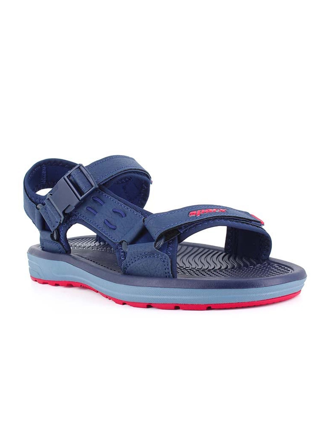 

Sparx Men Navy Blue & Red Solid Sports Sandals
