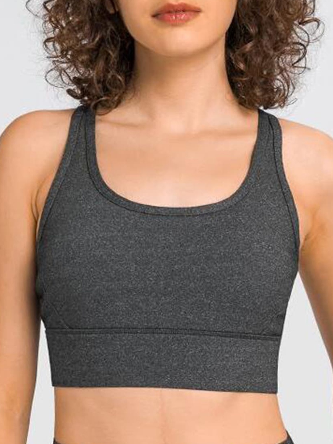 

URBANIC Grey Lightly Padded Sports Bra