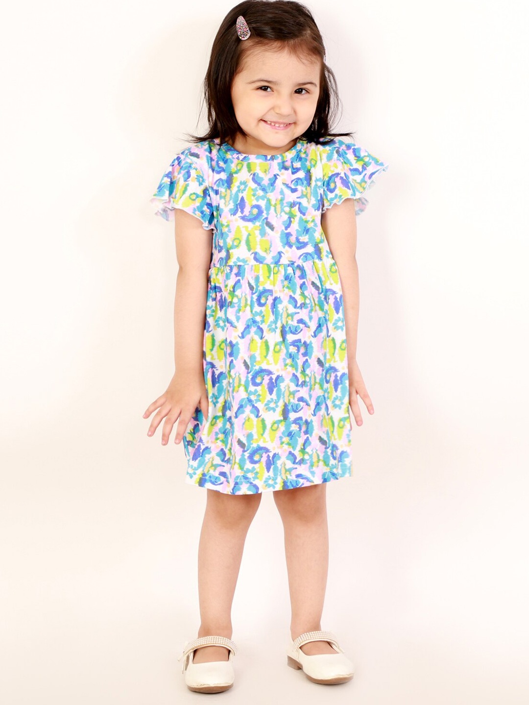 

The Mom Store Blue Floral A-Line Dress