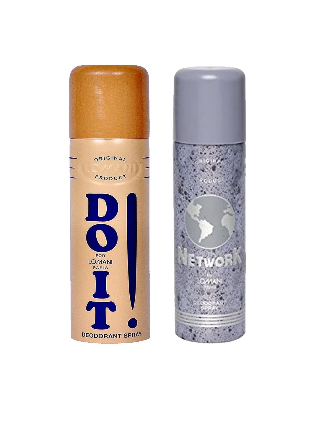 

Lomani Set of Do It Deodorant & Network Deodorant Spray - 200 ml Each, Beige