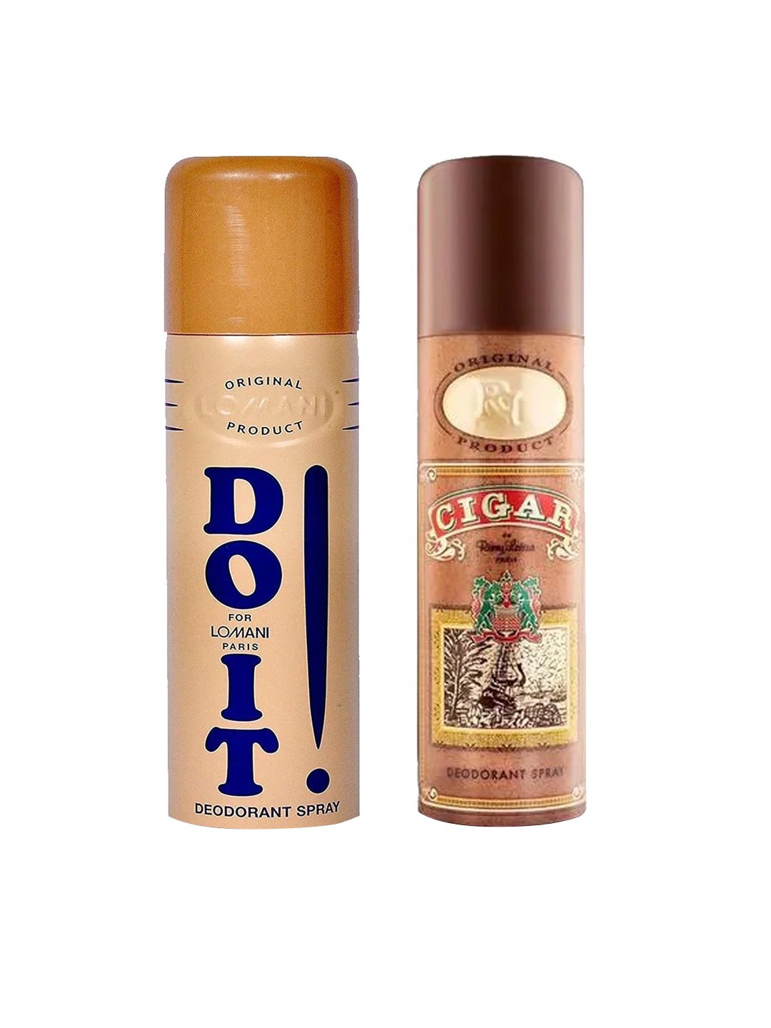 

Lomani Set of Cigar Deodorant & Do It Deodorant Spray - 200 ml Each, Beige