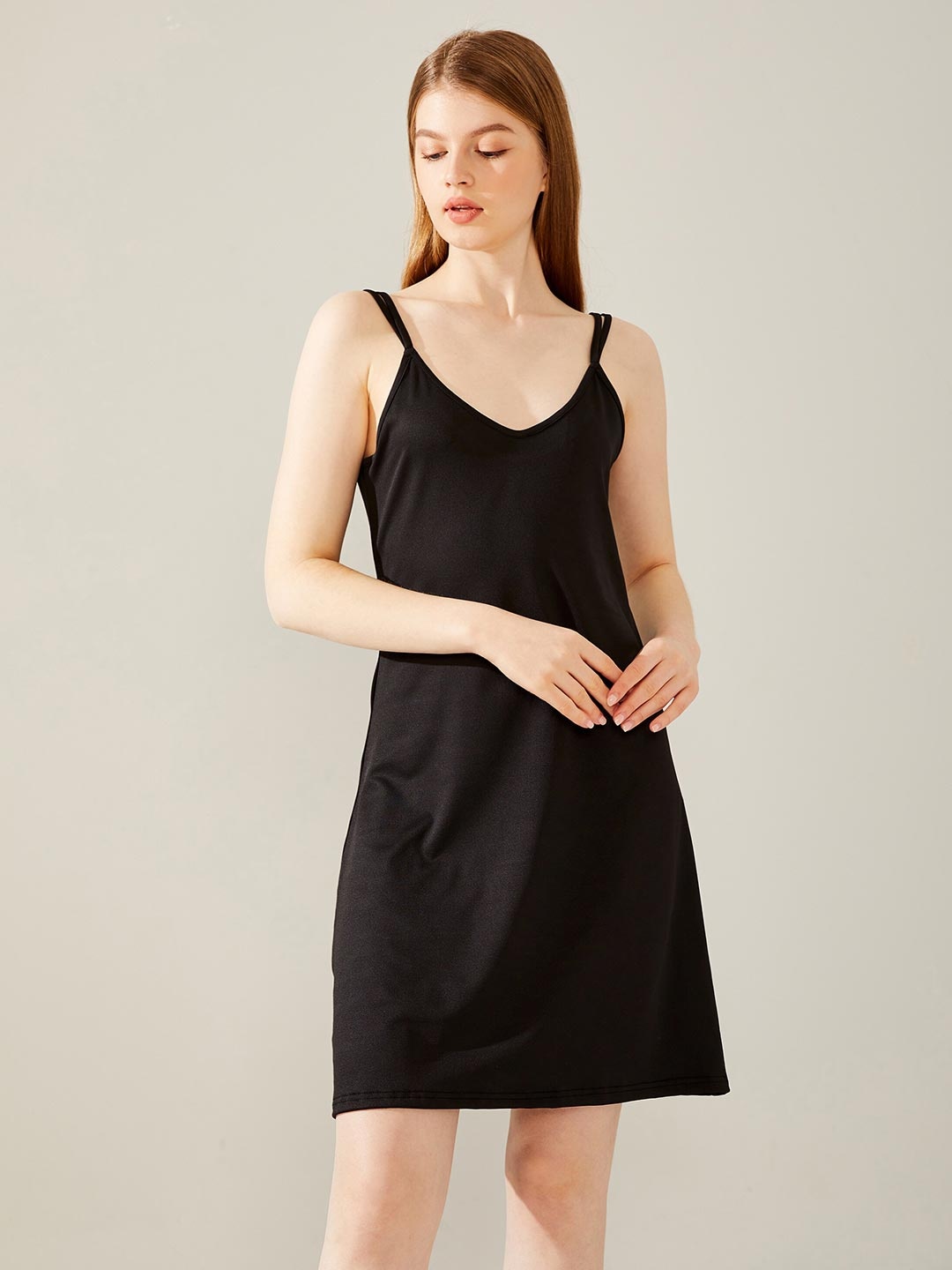 

URBANIC Women Black Nightdress