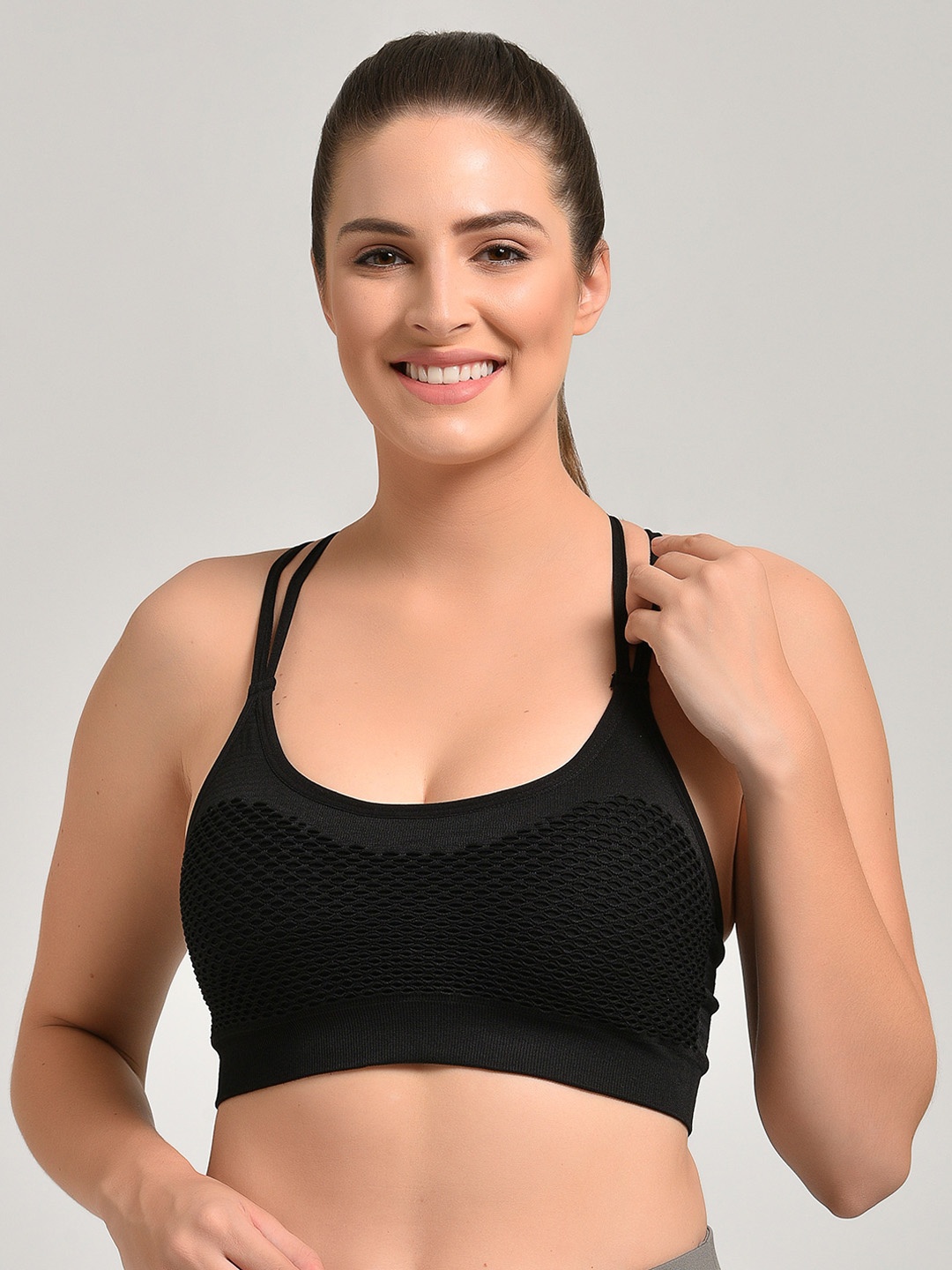 

MAKCLAN Black Bra Lightly Padded