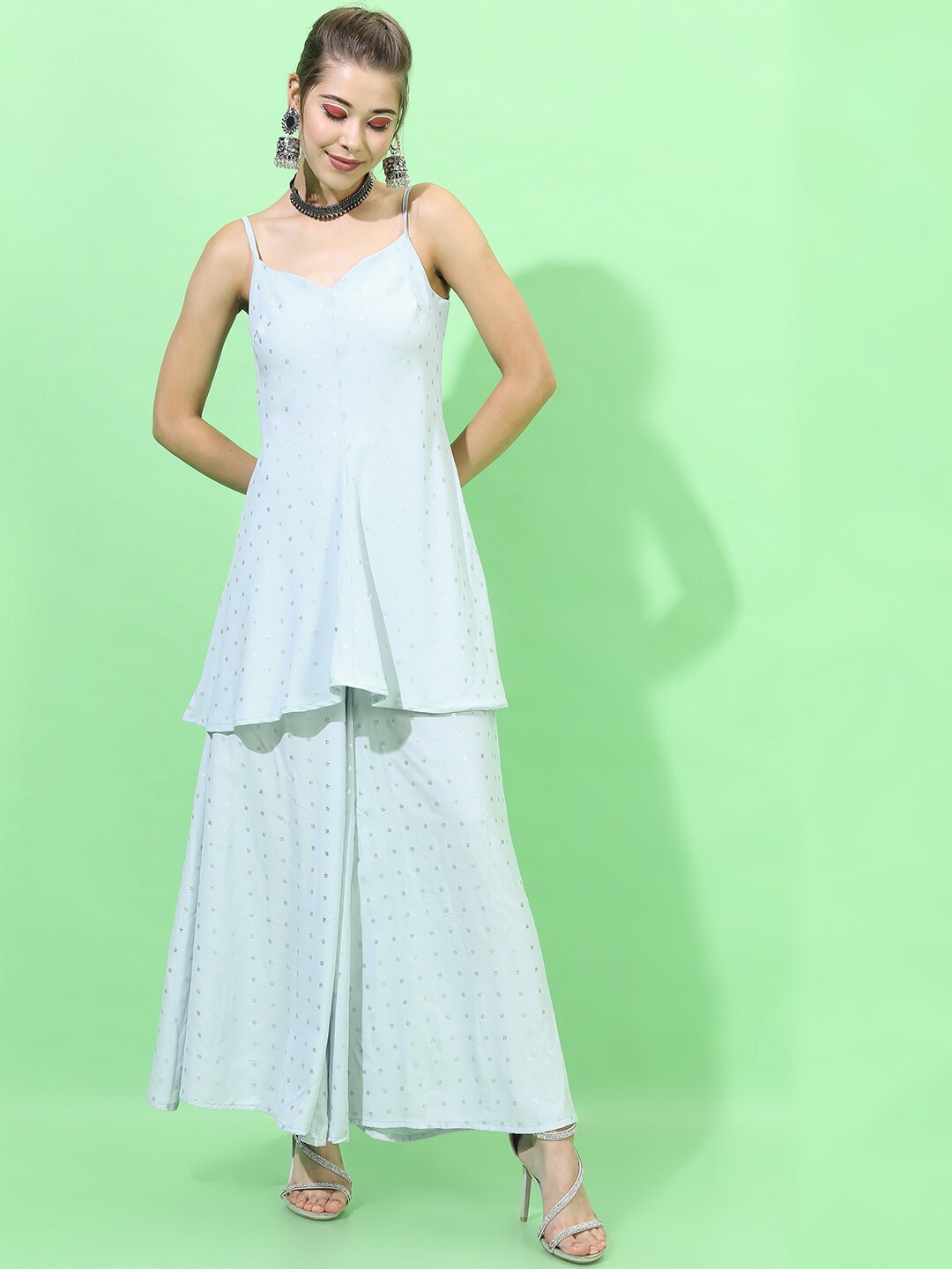 

Vishudh Women Blue Gotta Patti Kurta