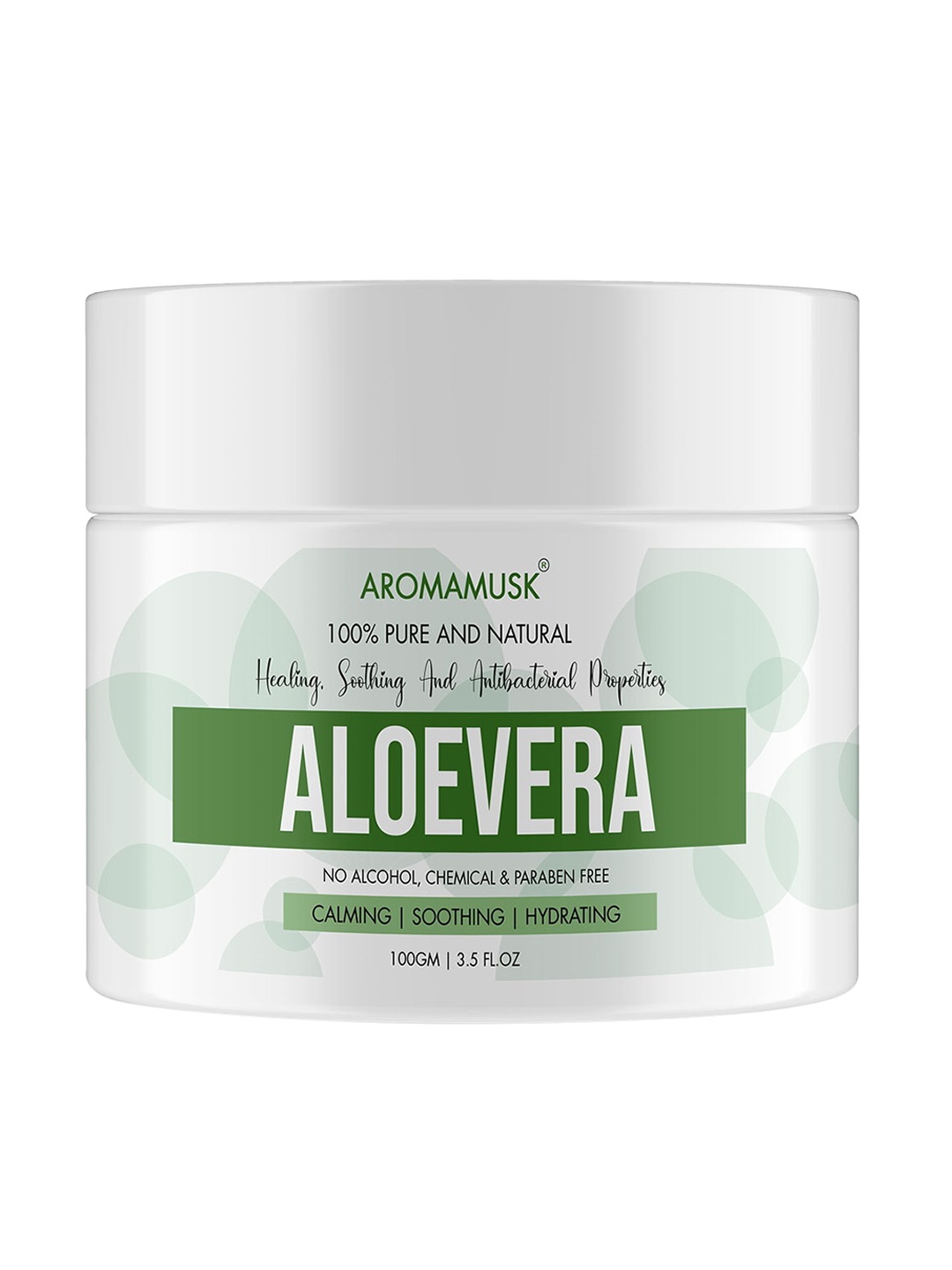

Aromamusk 100% Pure and Natural Aloe Vera Gel 100gm, Transparent