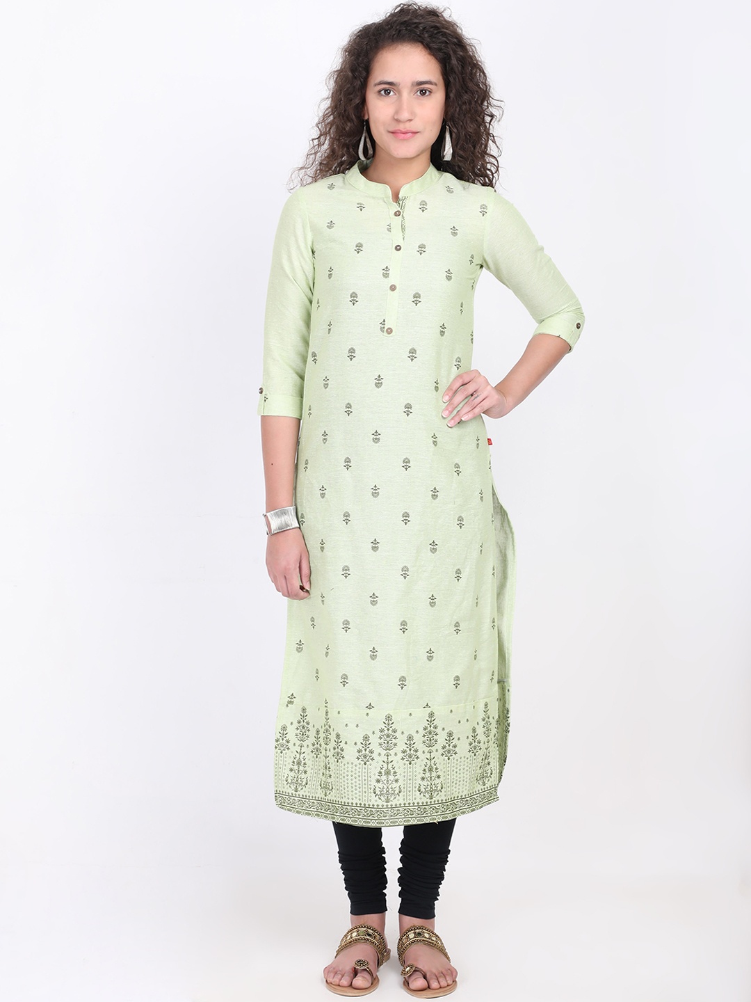 

Marcia Women Green Floral Kurta