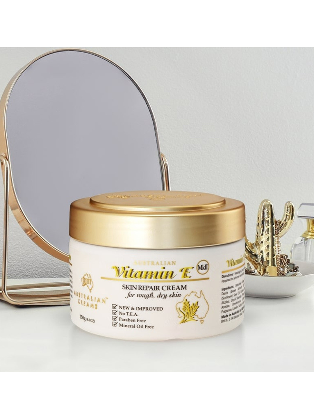 

g and m AUSTRALIAN CREAMS Vitamin E Skin Repair Cream for Rough & Dry Skin - 250 g, Off white