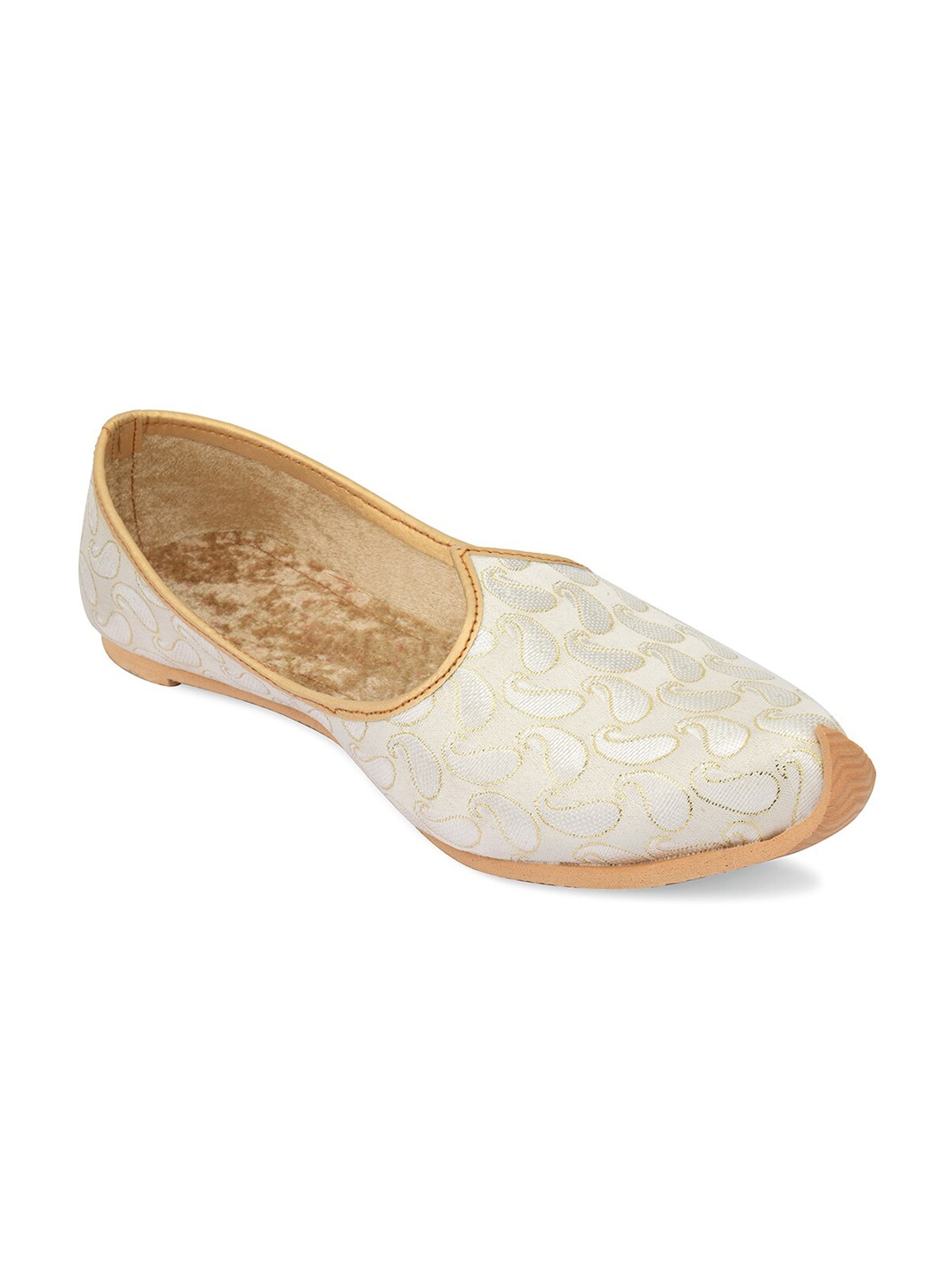 

Hulya Men Off White Woven Design Mojaris