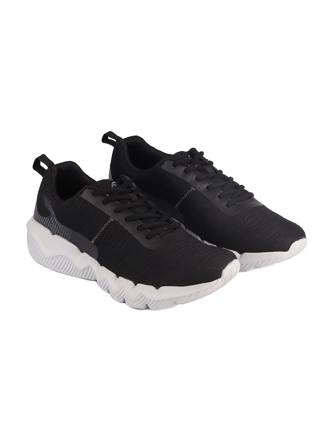 

FURO by Red Chief Men Black Mesh Running Non-Marking Shoes