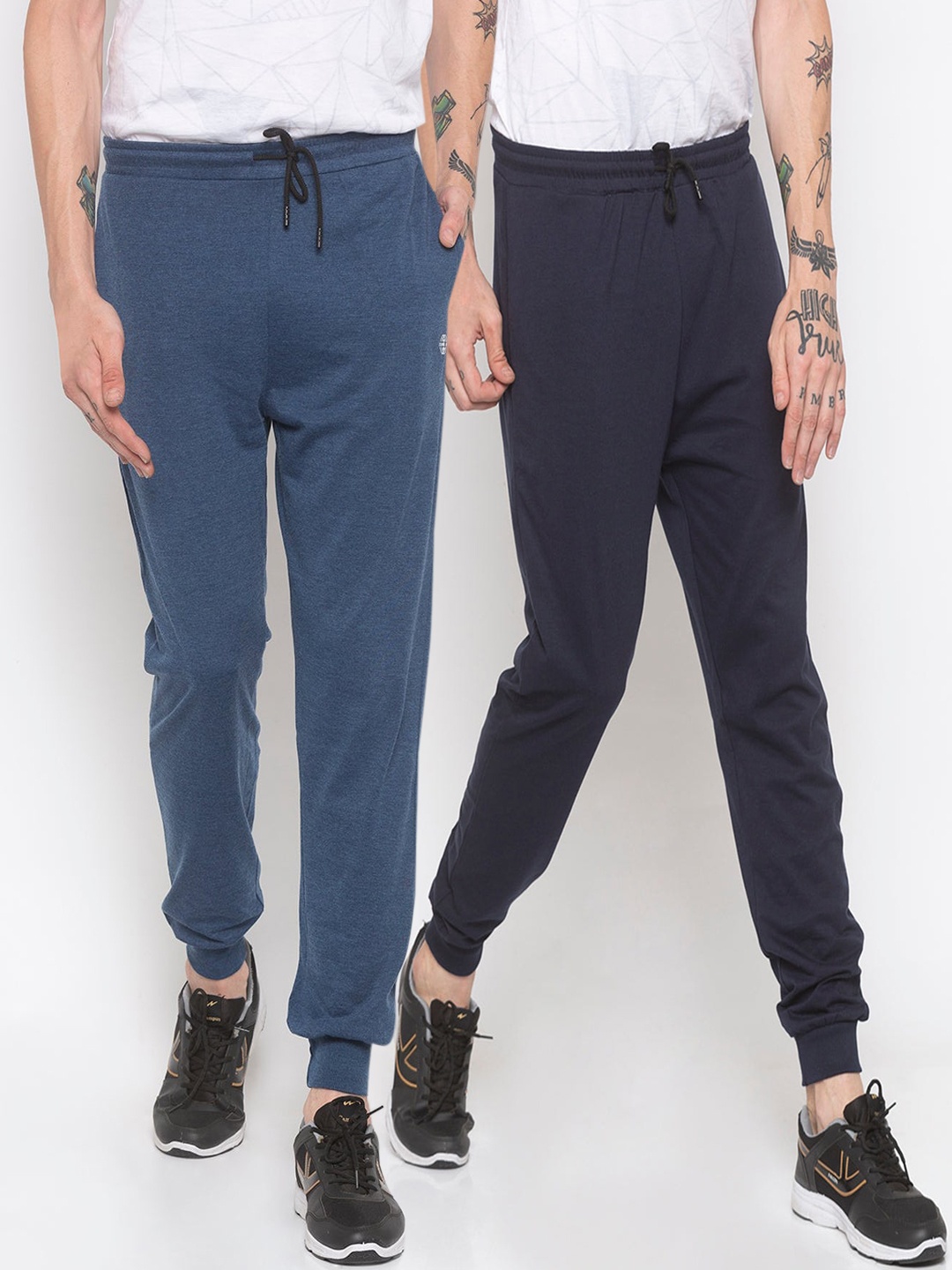 

Status Quo Men Blue Solid Cotton Joggers