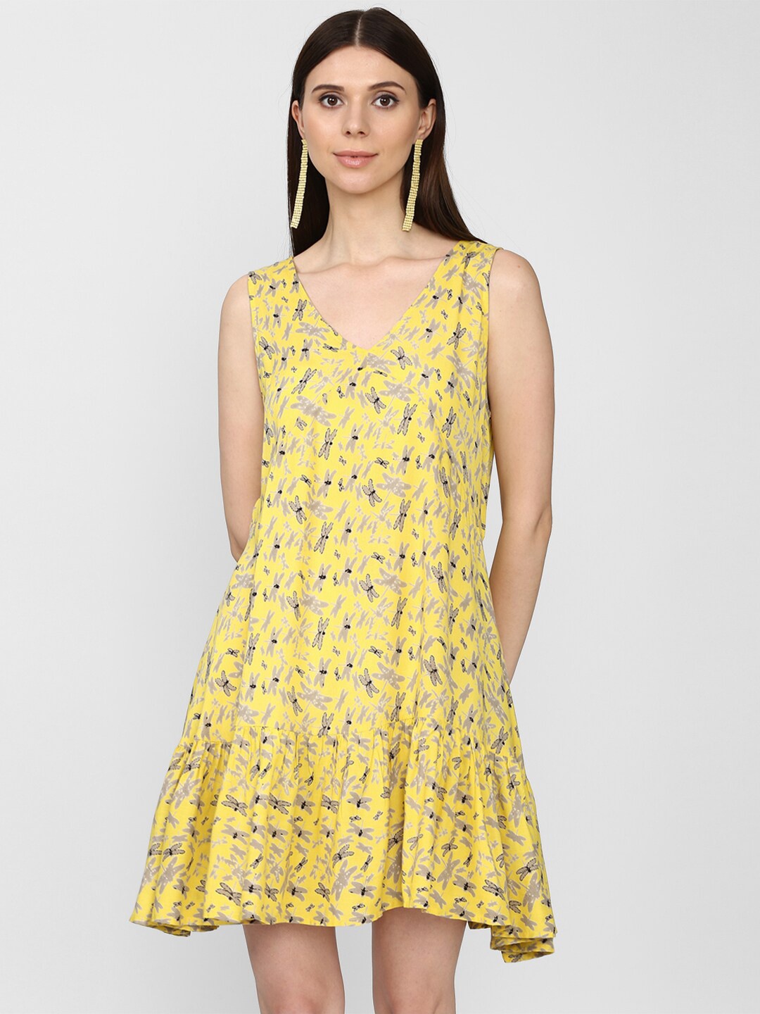 

FOREVER 21 Yellow Floral Dress