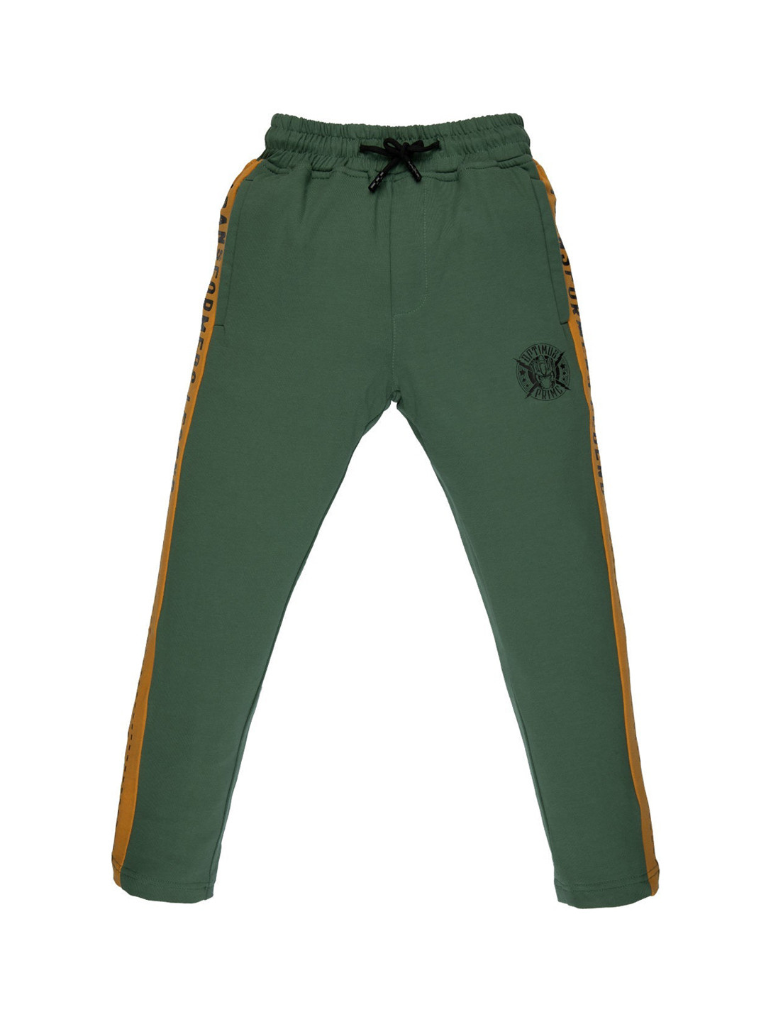 

Status Quo Boys Green Printed Pure Cotton Track Pant