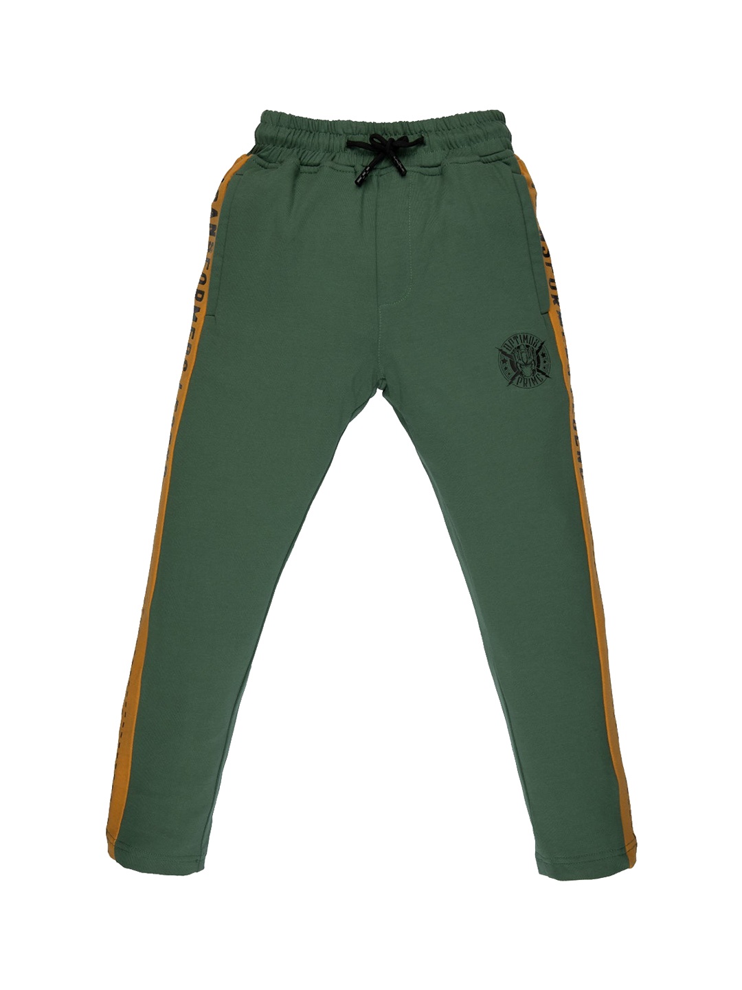 

Status Quo Boys Green Printed Cotton Track Pants