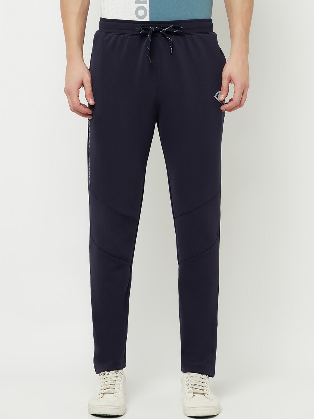 

Octave Men Navy Blue Solid Cotton Track Pants