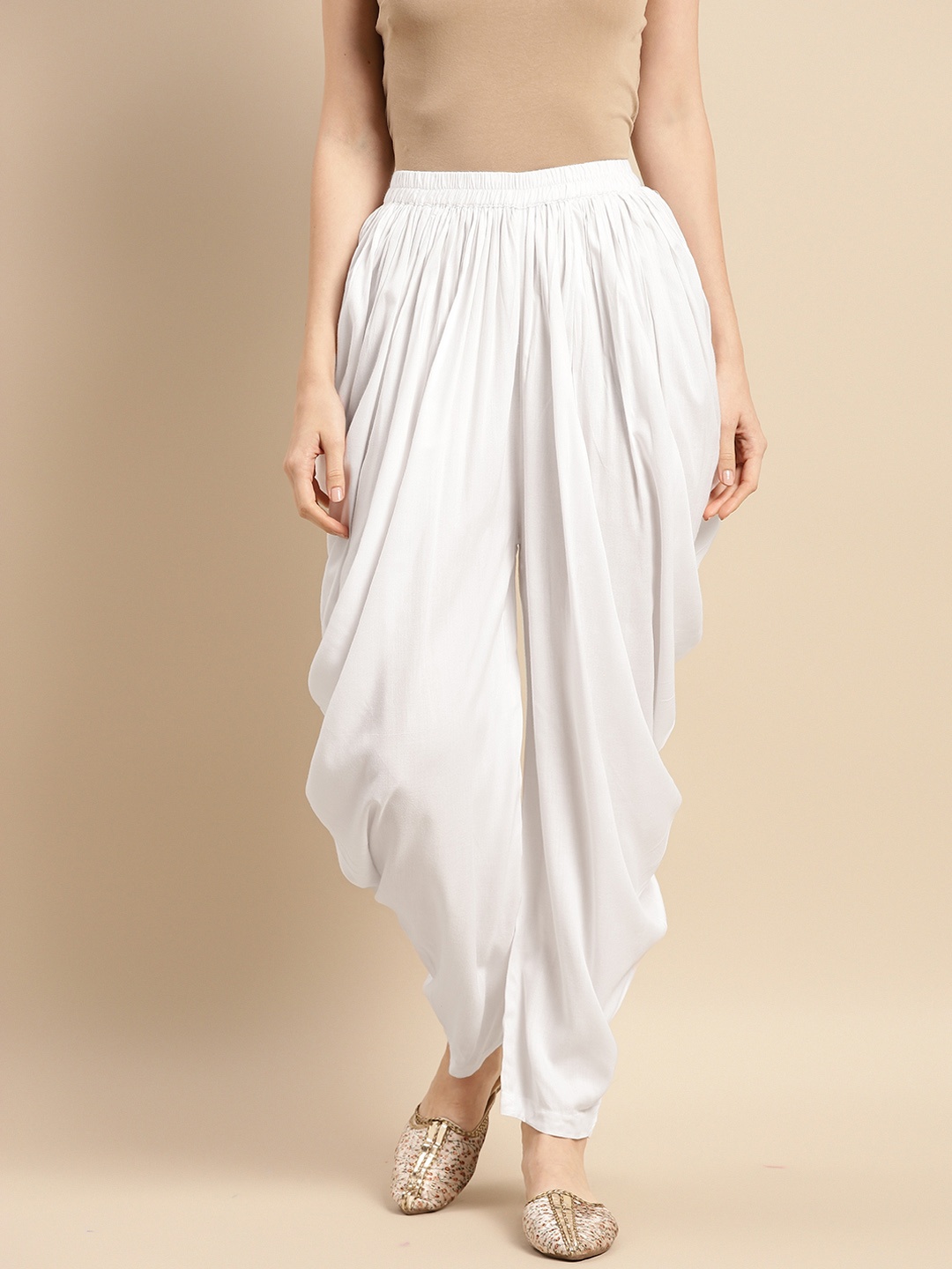 

Saadgi WomenWhite Solid Dhoti Pants, White