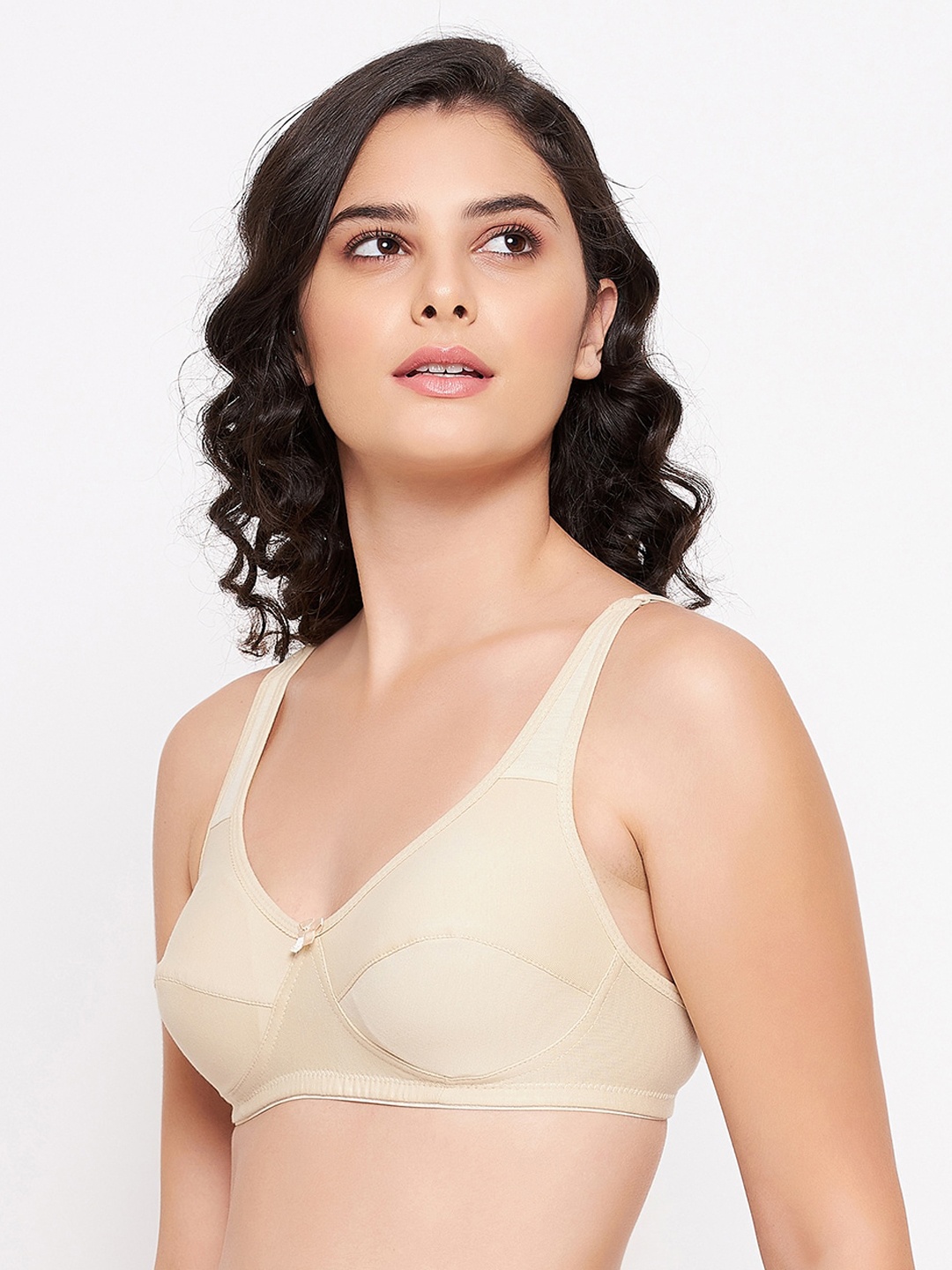 

Clovia Non-Padded Non-Wired Cotton Full Cup Everyday Bra, Nude