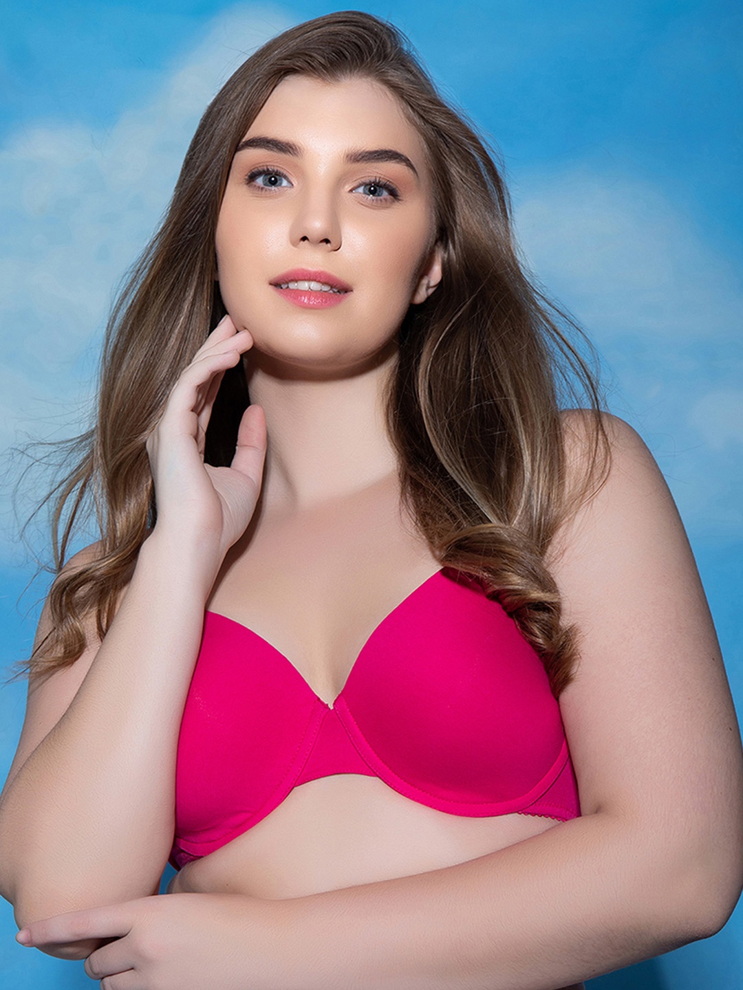 

Clovia Women Pink Underwired Lightly Padded Bra