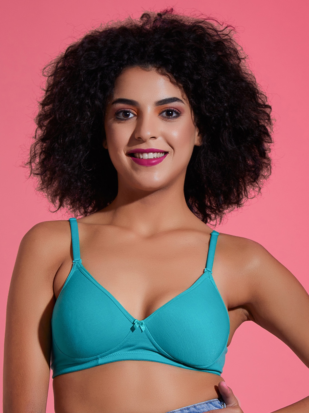 

Clovia Women Lightly Padded Underwired Push-up Bra, Teal