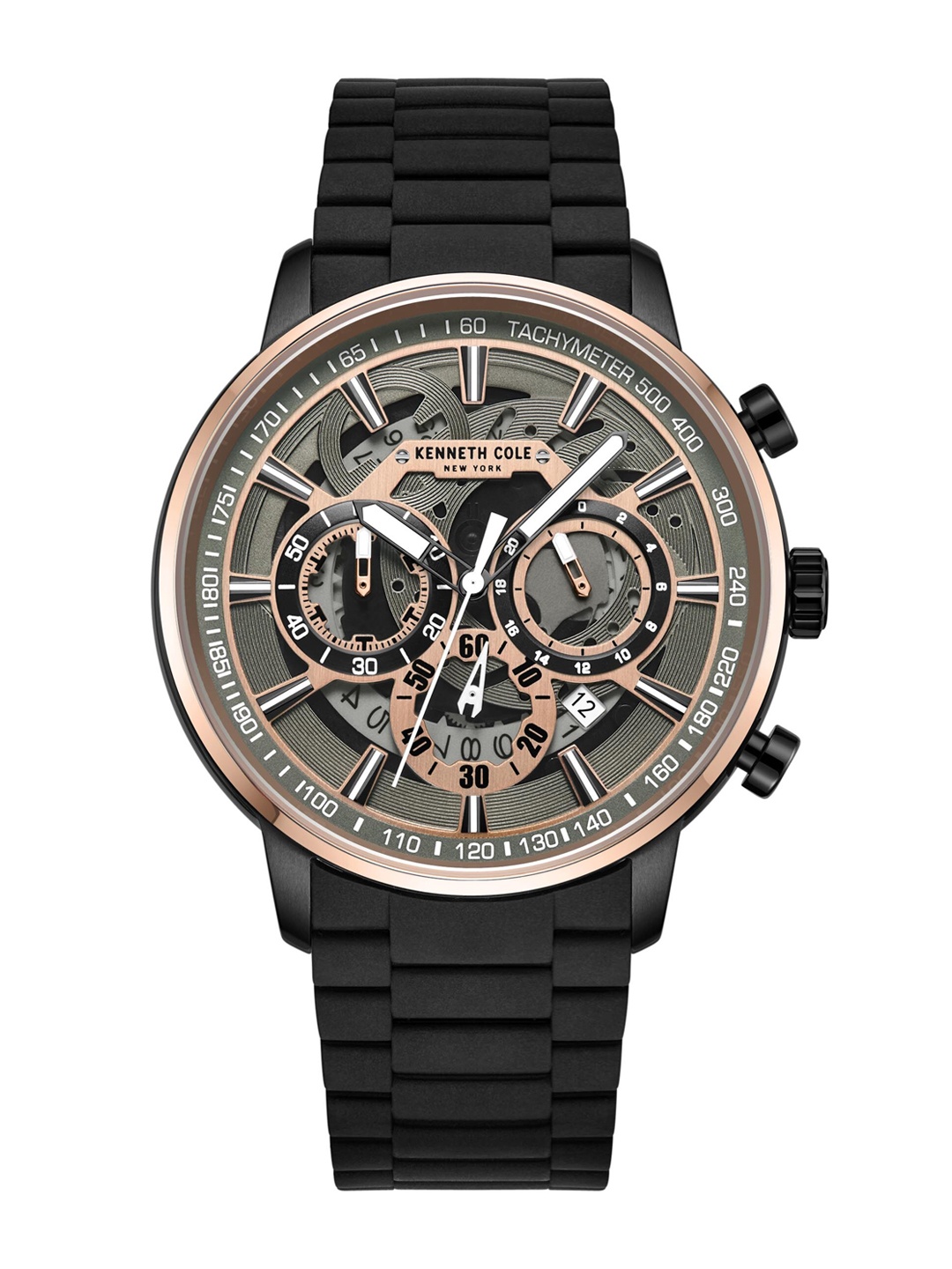 

Kenneth Cole Men Skeleton Dial & Straps Analogue Watch KCWGO2218502MN, Grey