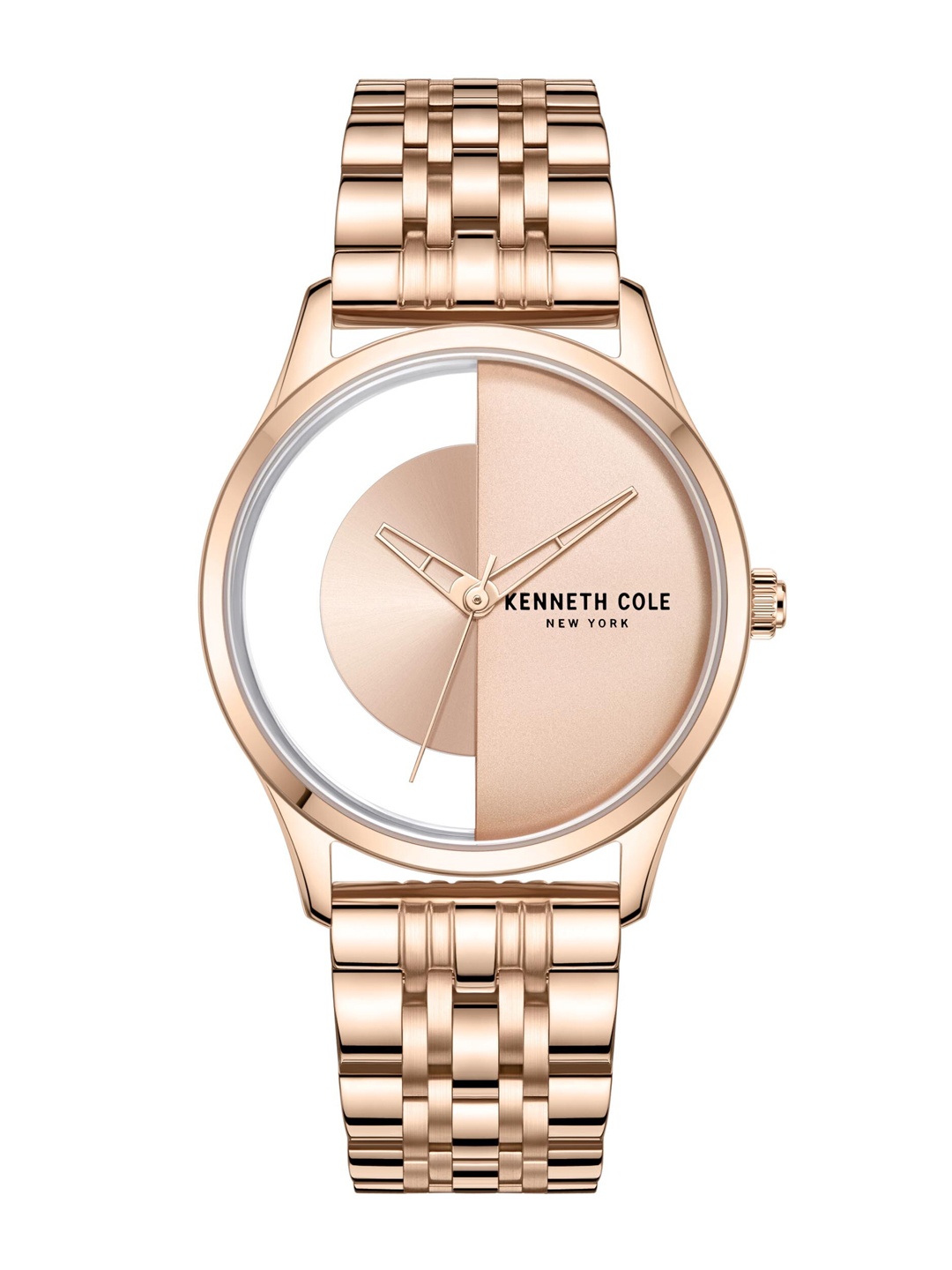 

Kenneth Cole Men Rose Gold-Toned Dial & Rose Gold Toned Stainless Steel Bracelet Style Straps Analogue Watch