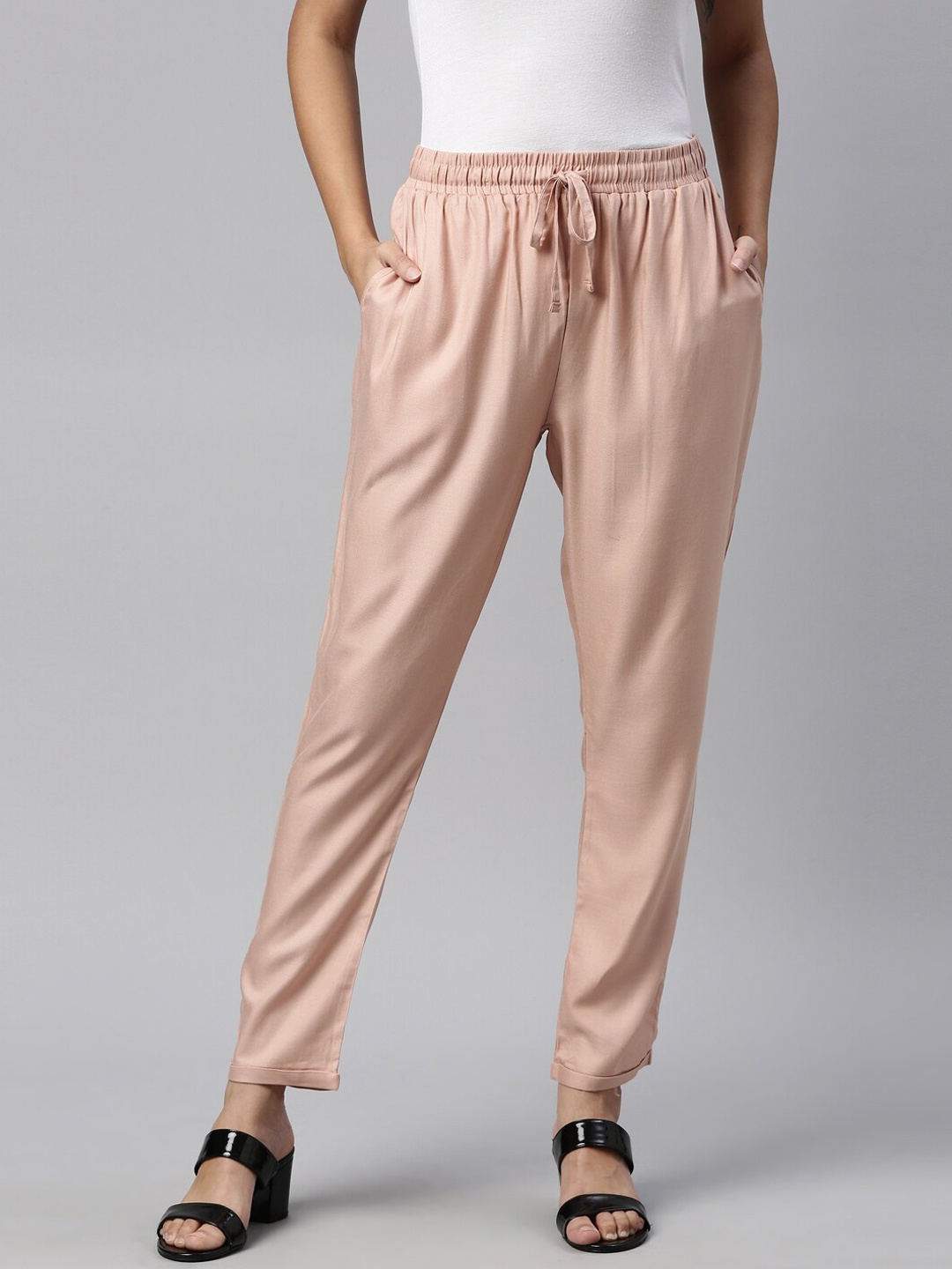 

LAYA Women Pink Relaxed Trousers