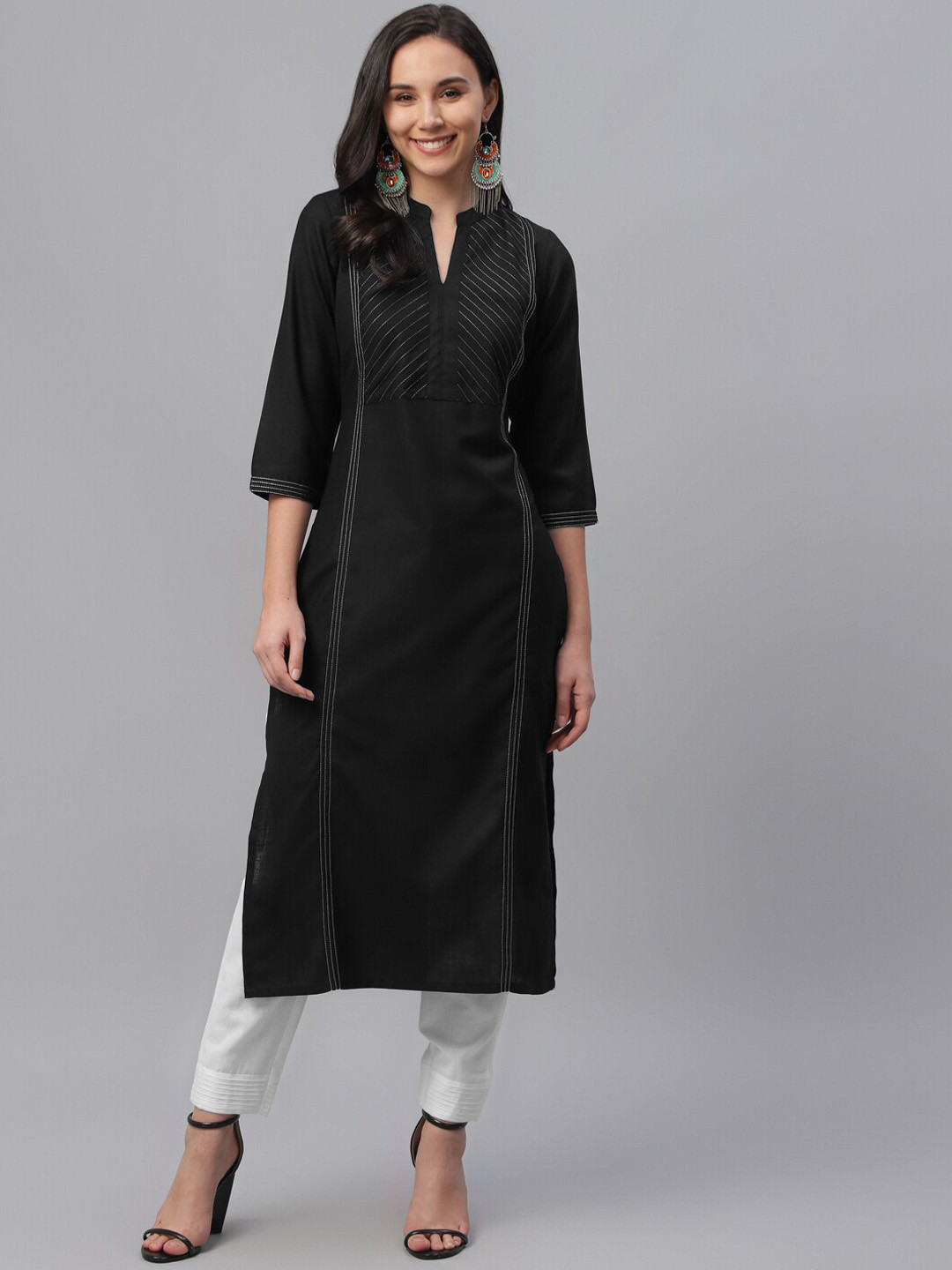 

Libas Women Black Kurta