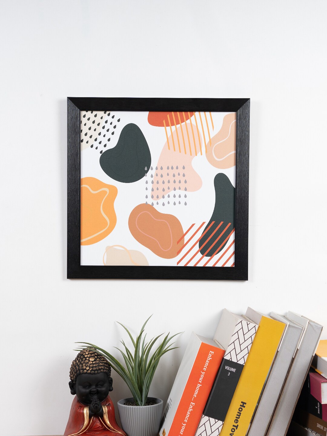 

HomeTown reagan White Abstract Painting Framed Wall Art