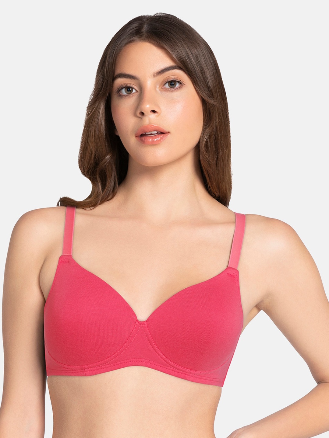 

Amante Solid Padded Cotton Dream T-Shirt Bra - BRA83601, Coral