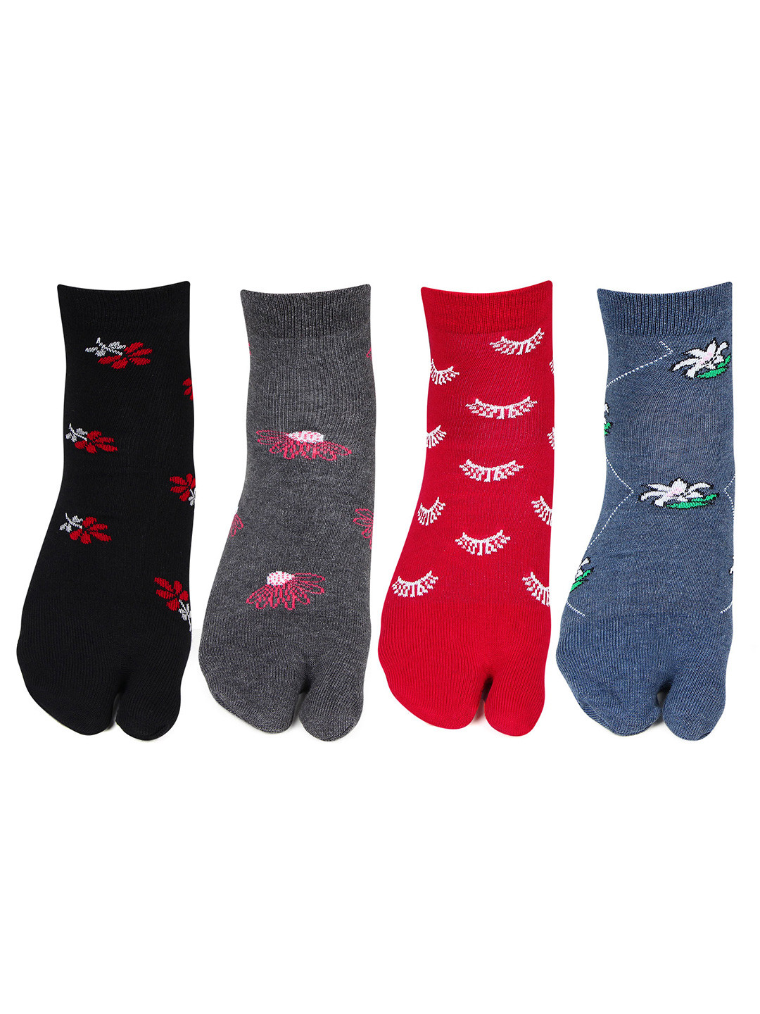 

Bonjour Women Pack of 4 Assorted Ankle Length Socks