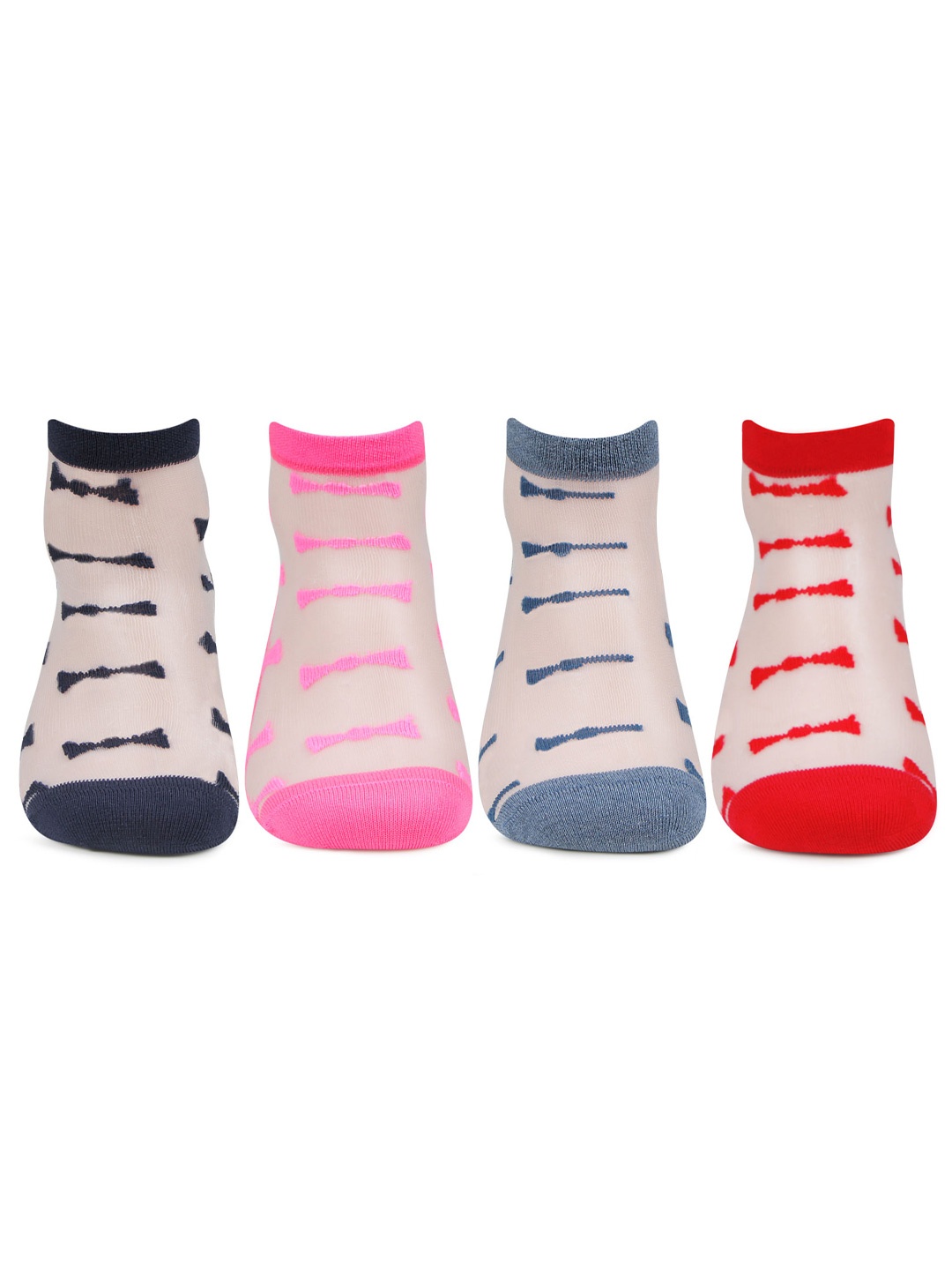 

Bonjour Women Pack Of 4 Assorted Above Ankle-Length Socks