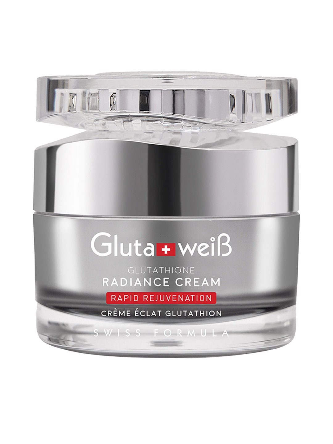 

Glutaweis Swiss Formula Glutathione Radiance Cream for Rapid Rejuvenation - 50 g, Grey