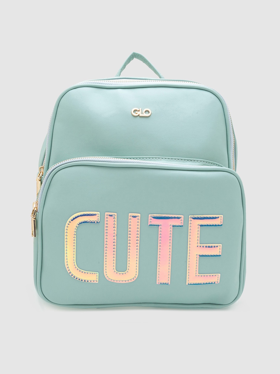 

Globus Women Green & Pink Typography Backpack