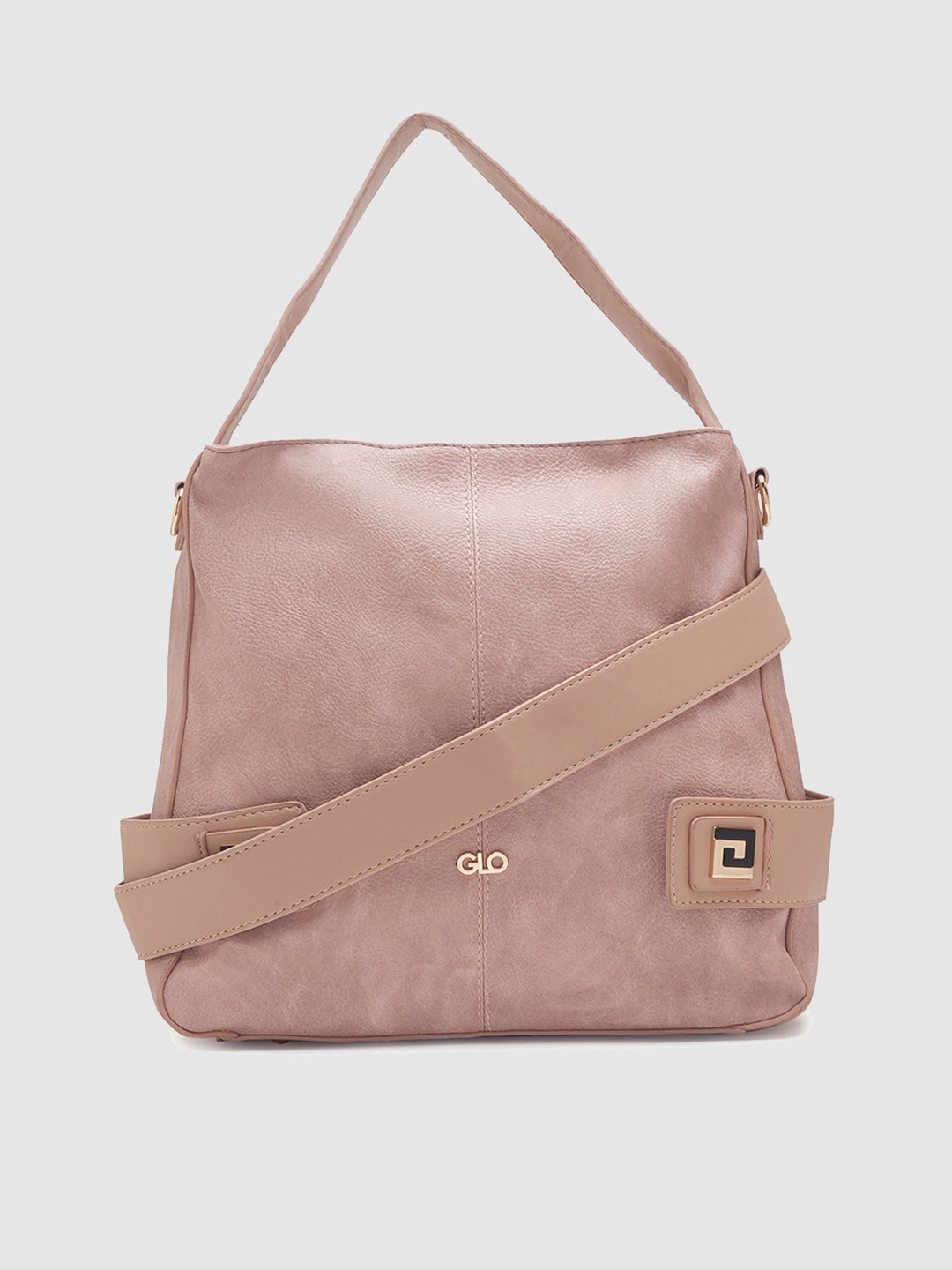 

Globus Nude-Coloured PU Structured Handheld Bag