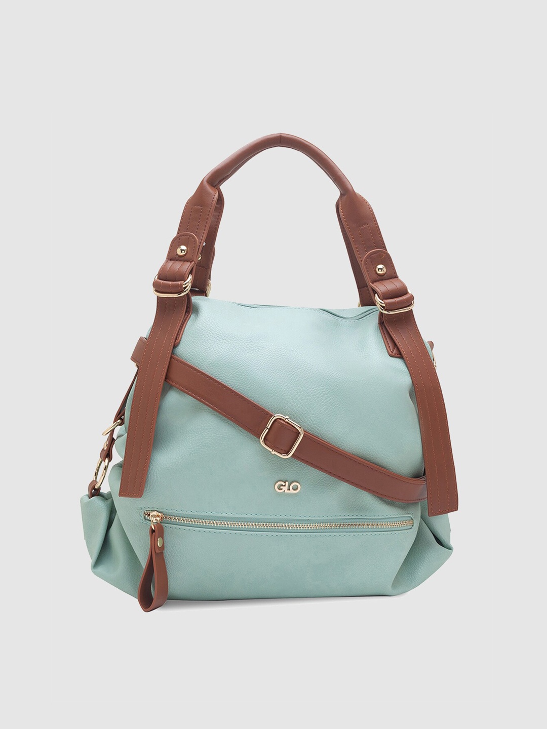 

Globus Green PU Structured Handheld Bag