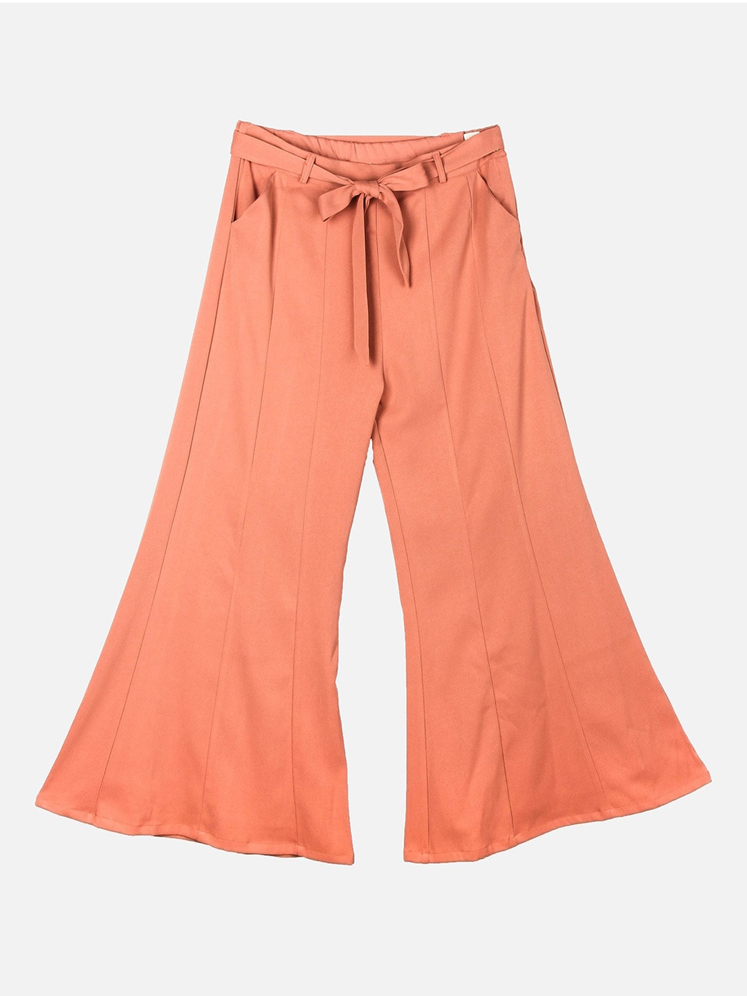 

Peppermint Girls Peach-Coloured Textured Culottes Trousers