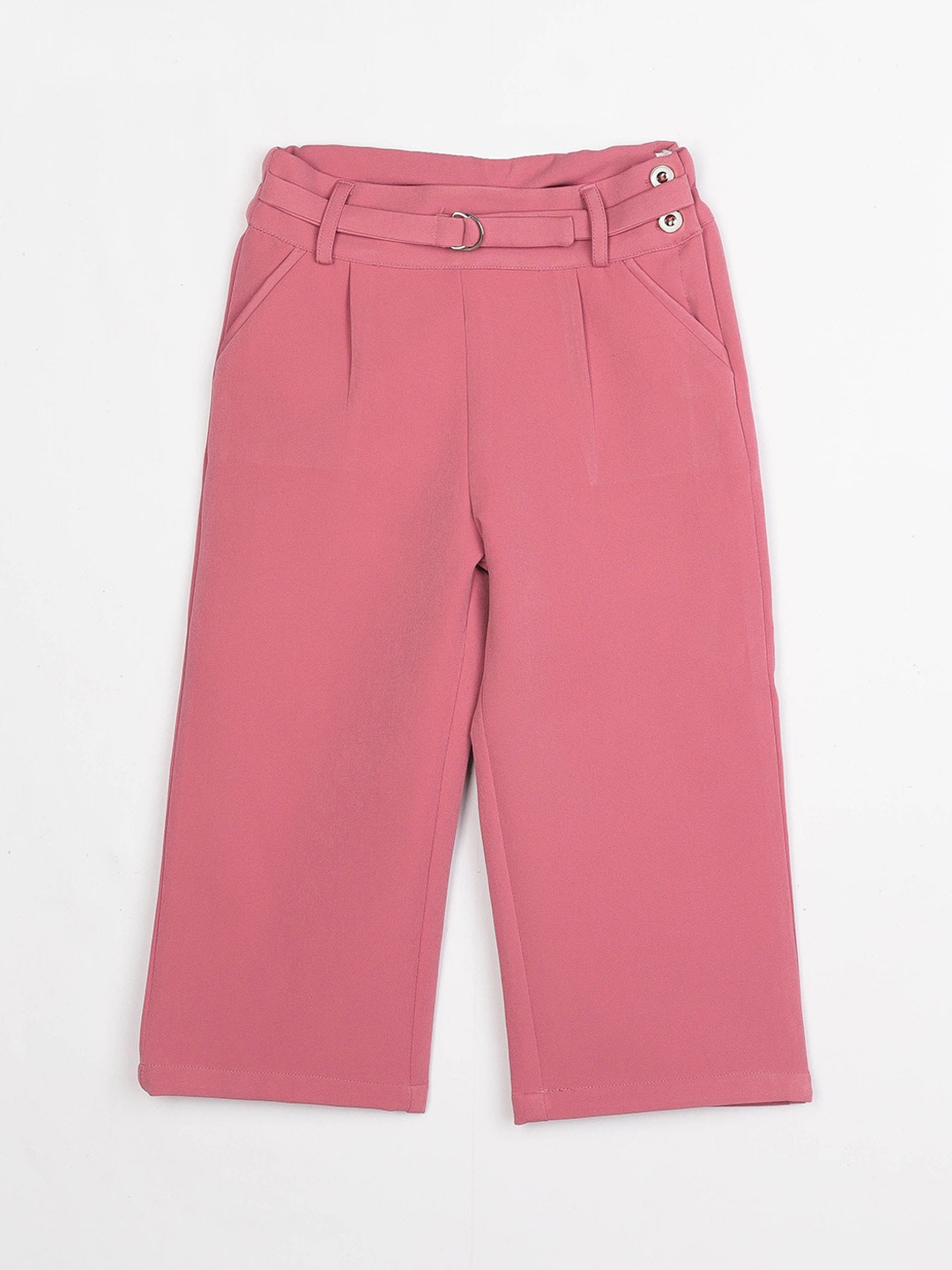 

Peppermint Girls Pink Solid Culottes Trouser