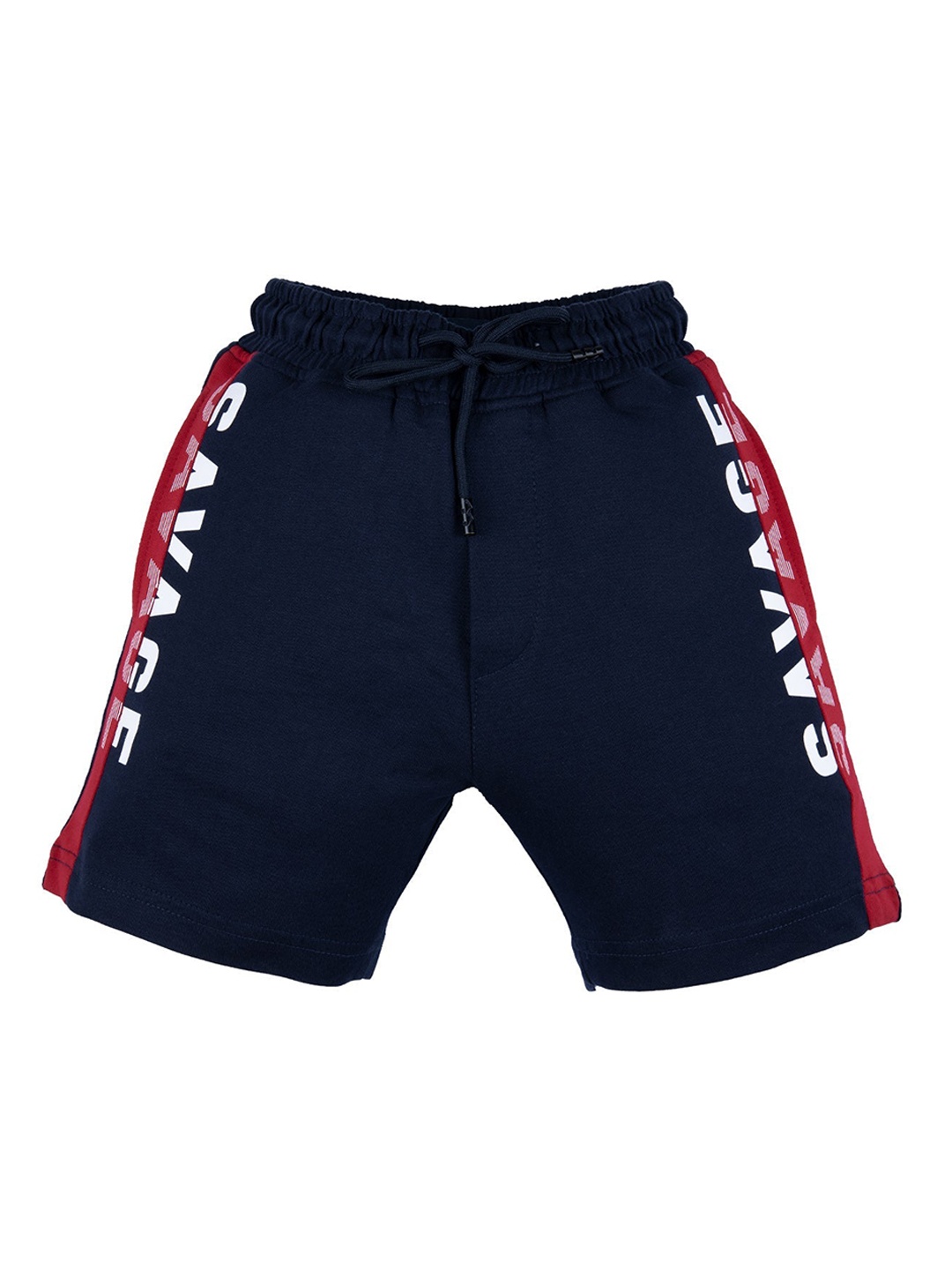 

Status Quo Boys Navy Blue Printed Regular Fit Shorts