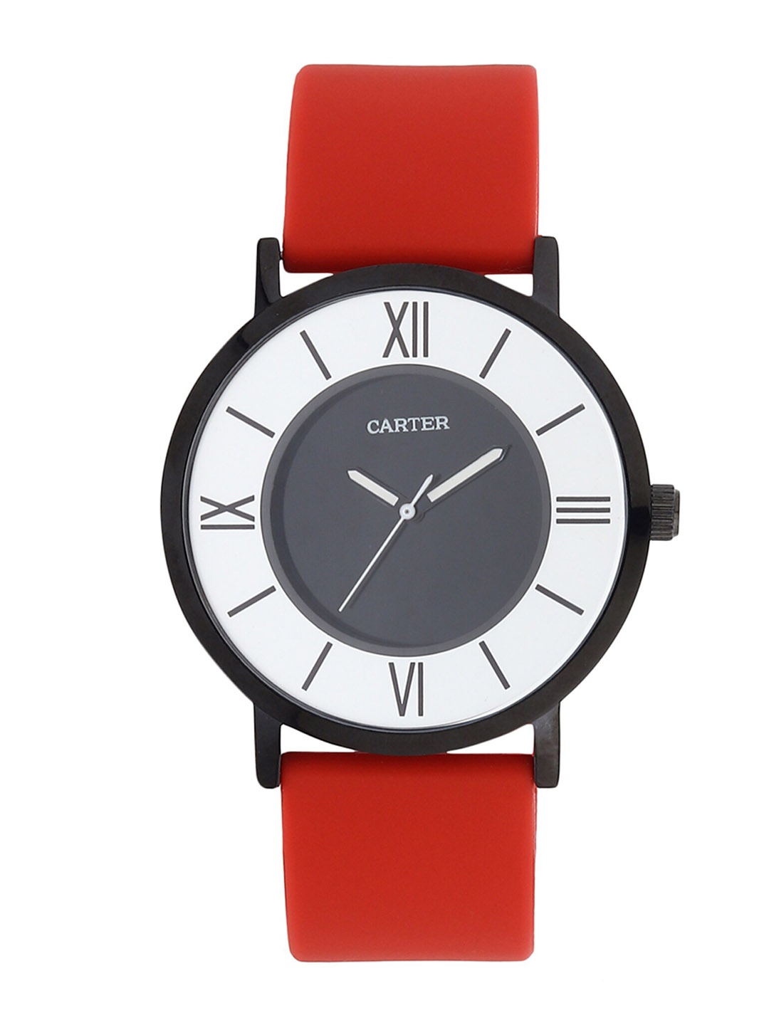 

Sandy D Carter Men White Brass Dial & Red Straps Analogue Watch