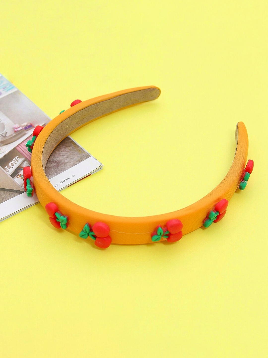 

Yellow Bee Girls Orange & Red Hairband