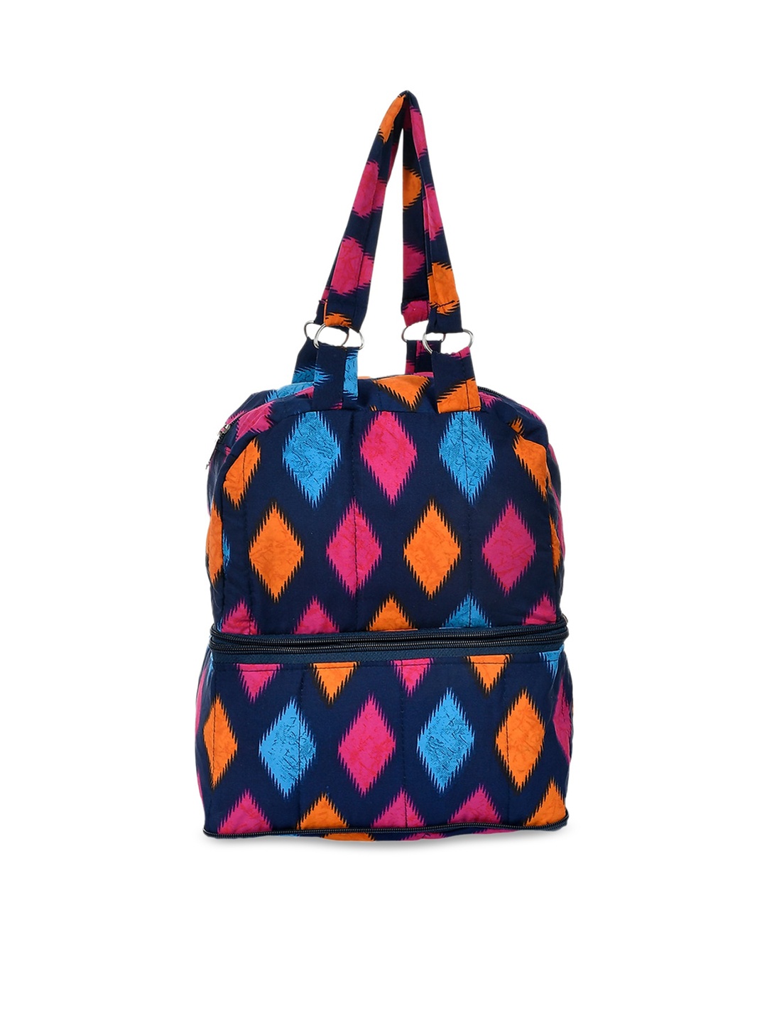 

Kuber Industries Blue Geometric Printed Structured Shoulder Bag