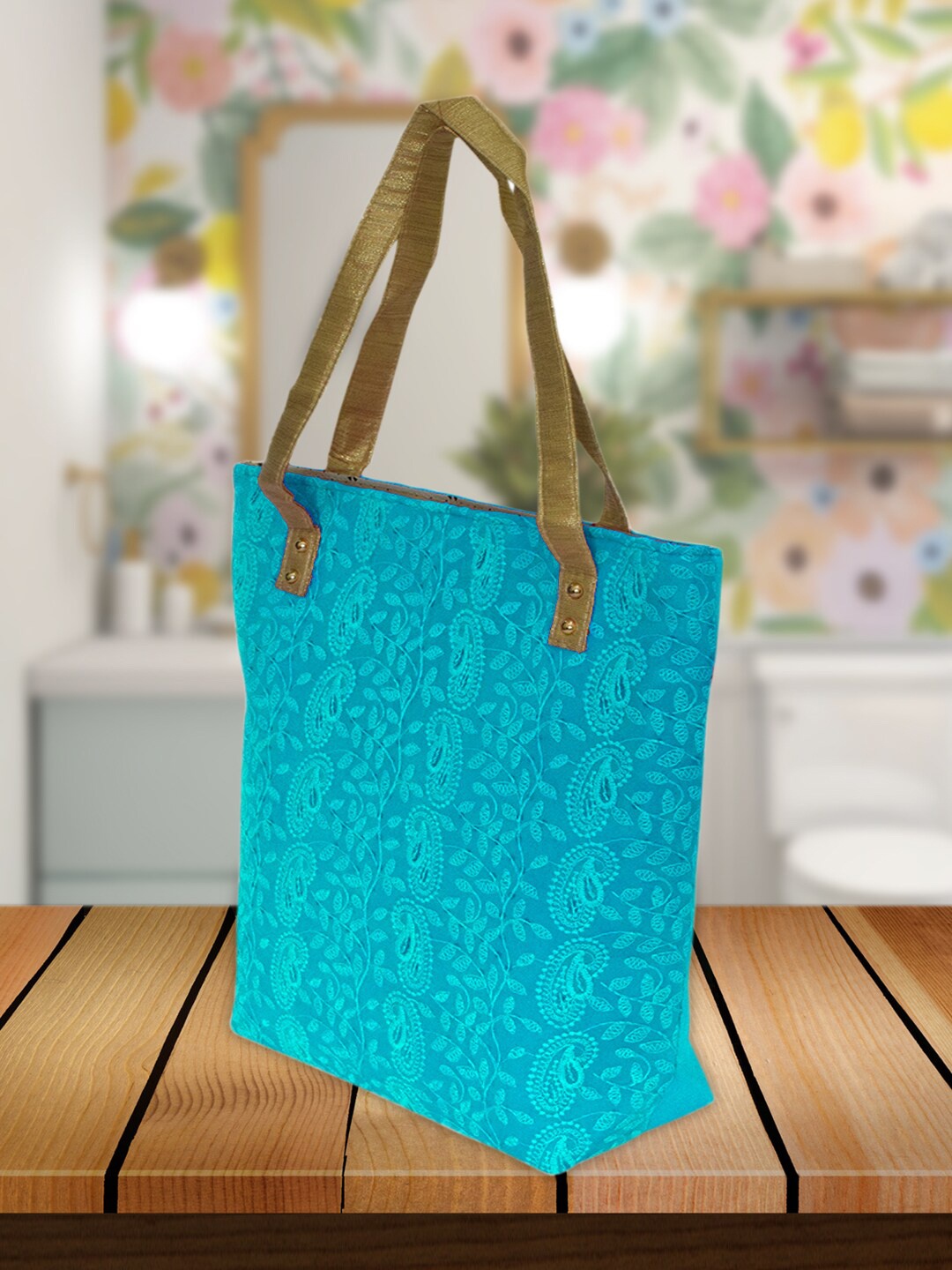 

Kuber Industries Blue Oversized Shopper Shoulder Bag
