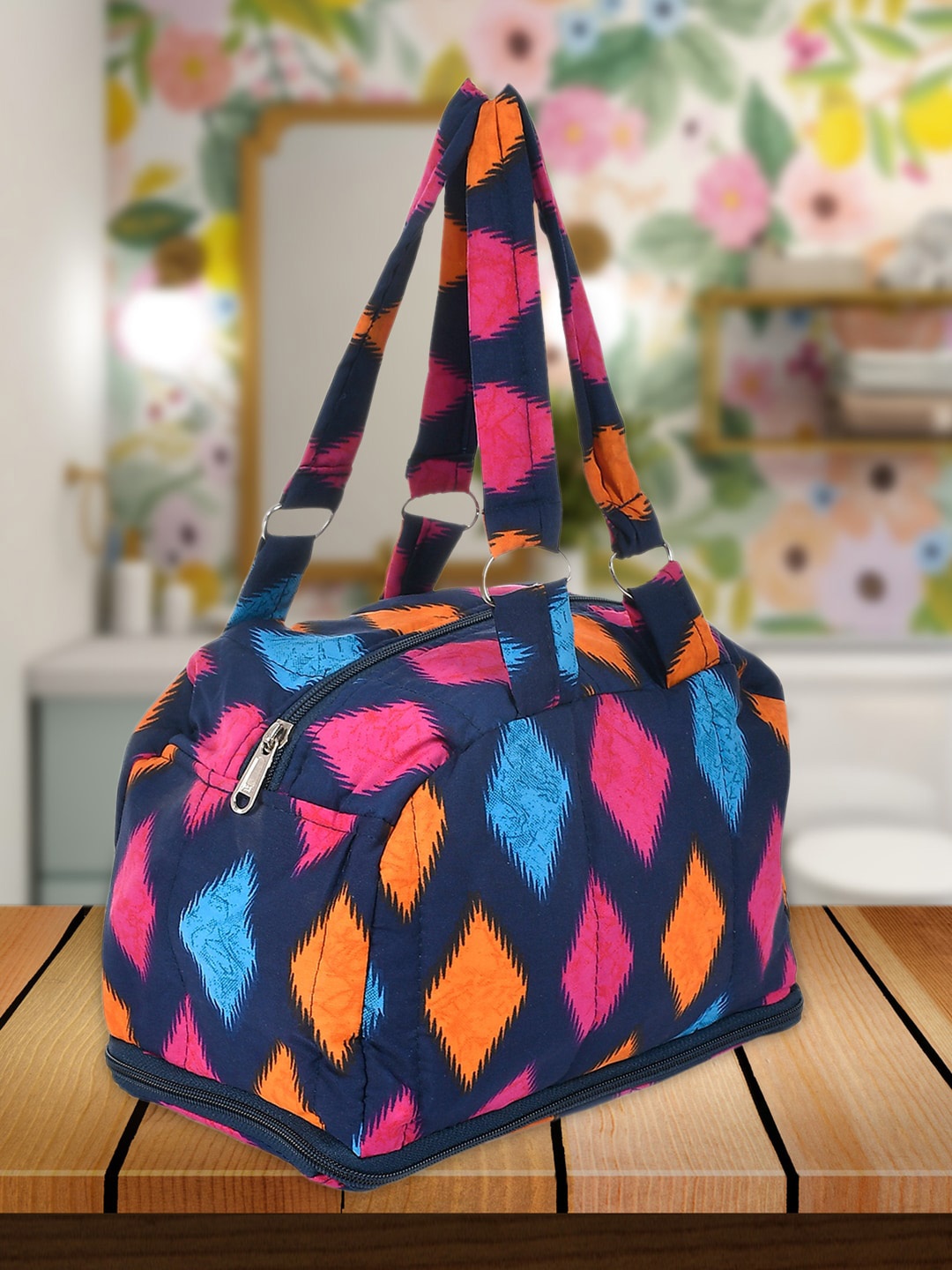 

Kuber Industries Set of 2 Blue Geometric Printed Oversized Shopper Shoulder Bag