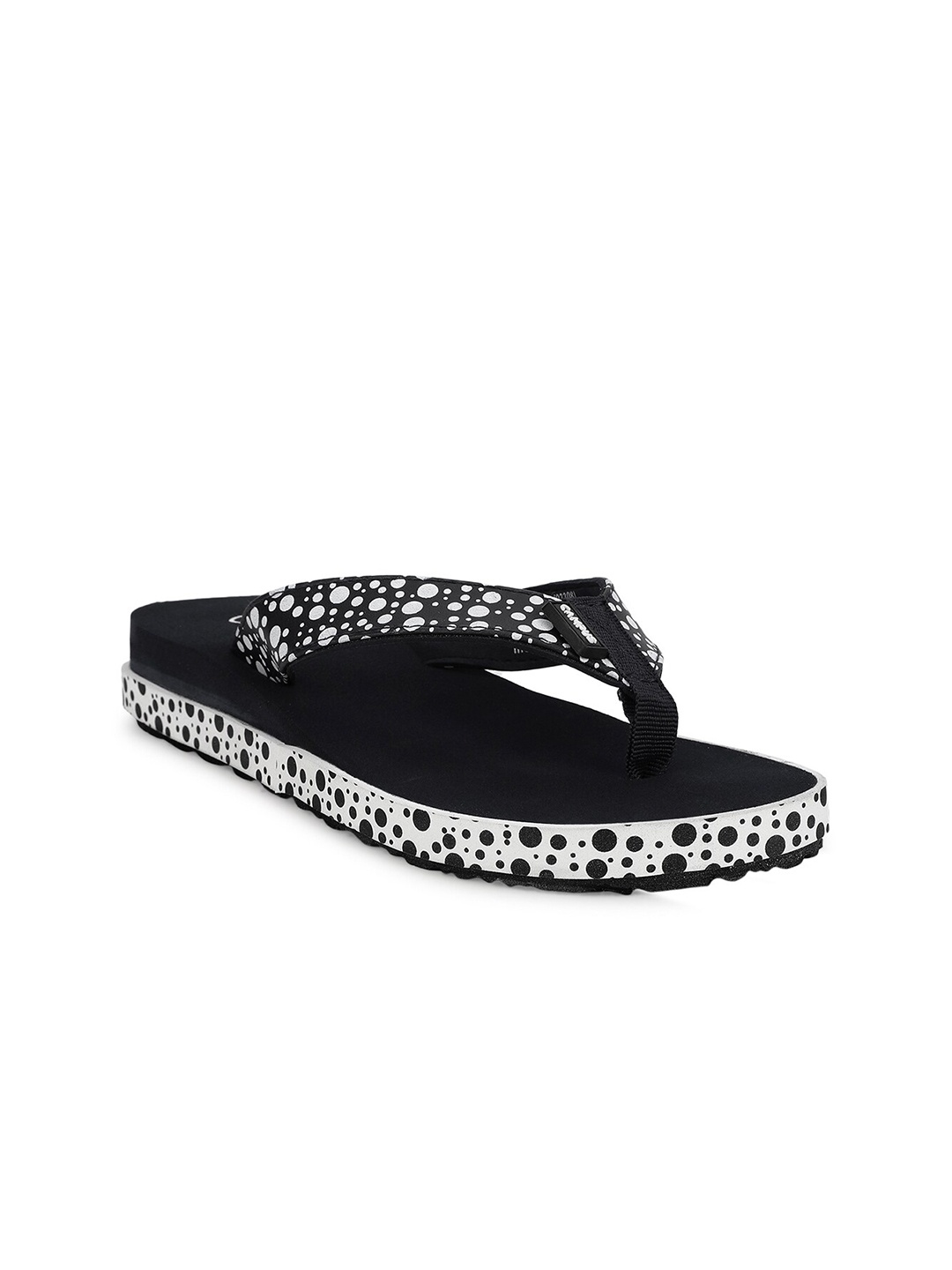 

Campus Women Black & White Printed Thong Flip-Flops