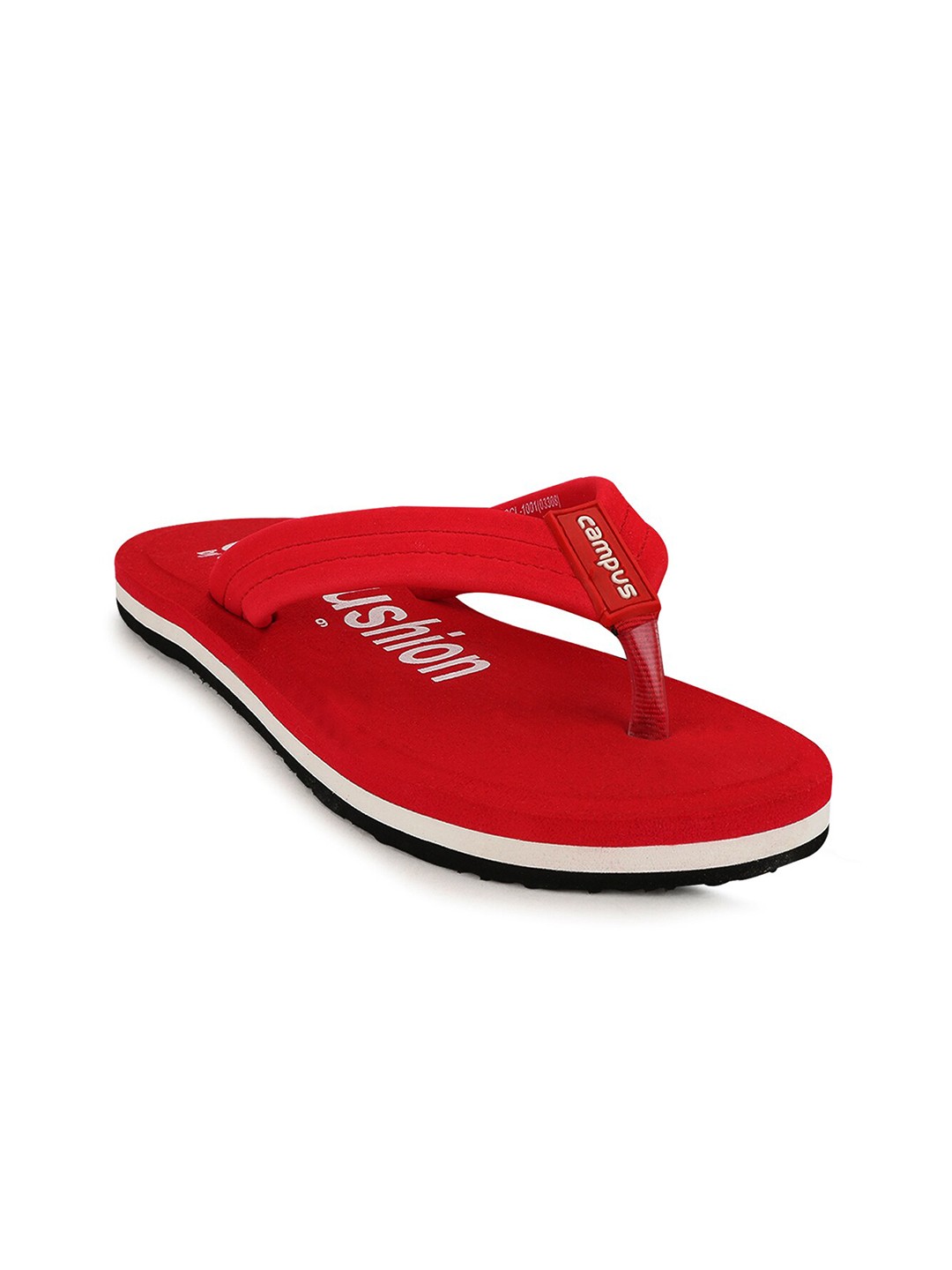 

Campus Women Red & White Printed Thong Flip-Flops