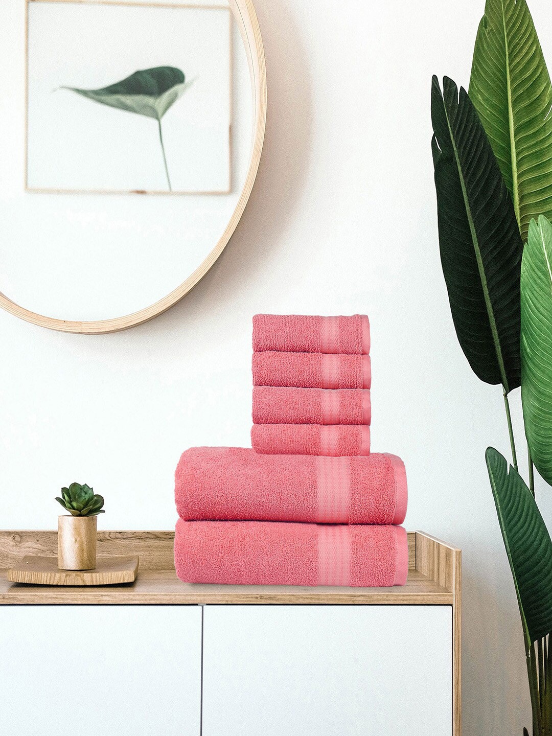 

Trident Pack Of 6 Coral 400 GSM Cotton Bath Towels & Hand Towels