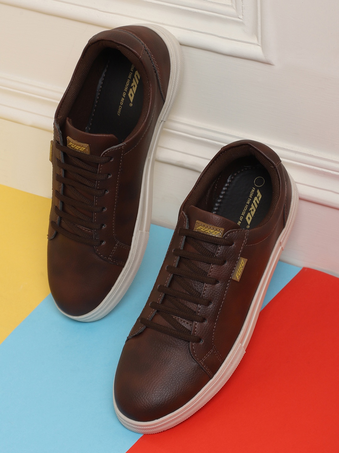 

FURO by Red Chief Men Brown Lace-Up Sneakers