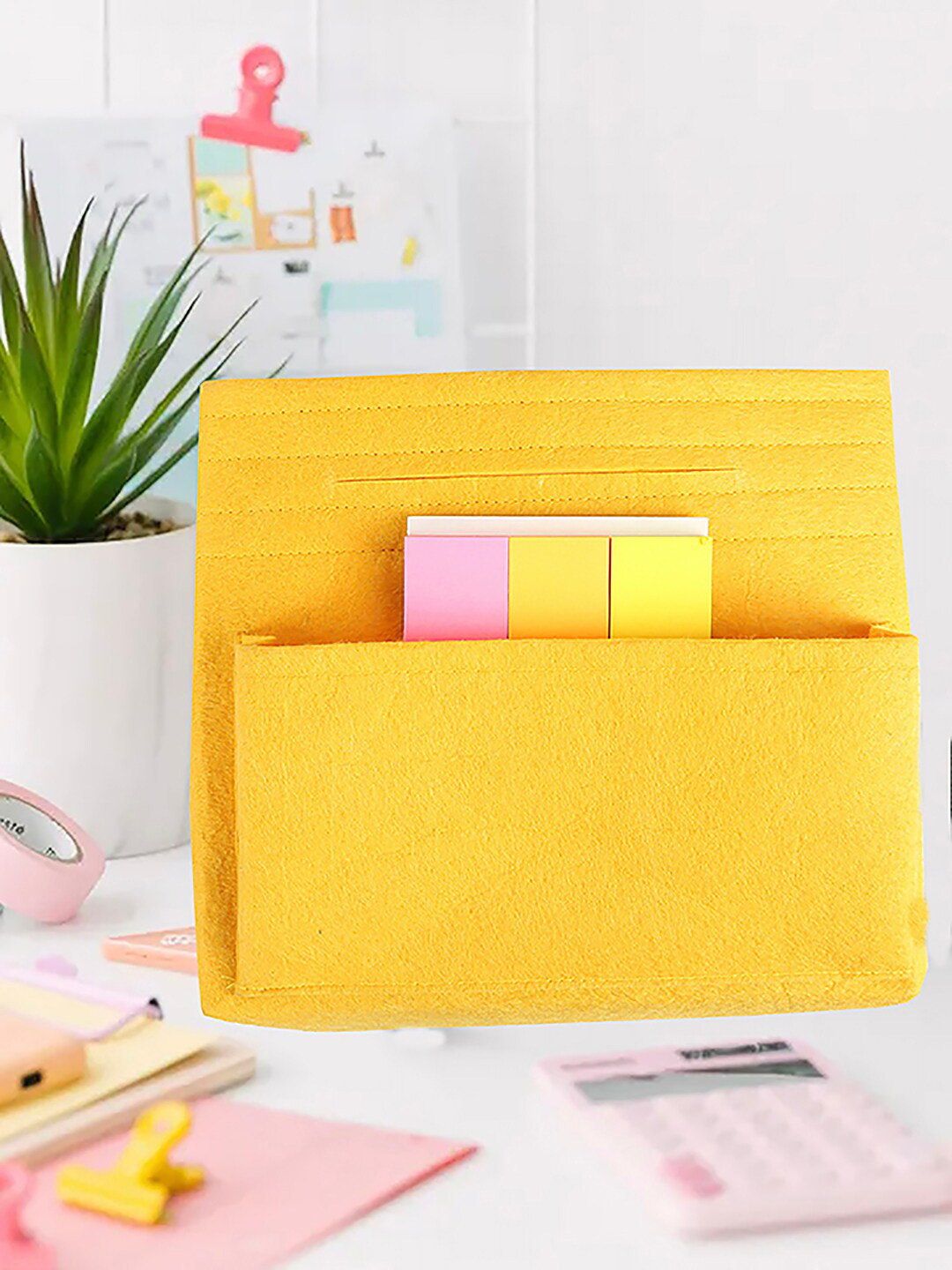 

My Gift Booth Yellow Solid Purse Organizer