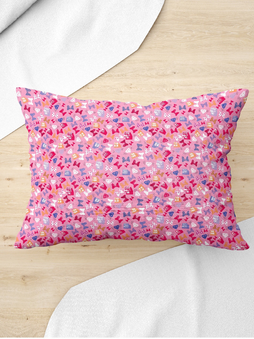 

Disney Girls Pink & Blue Printed Baby Pillow