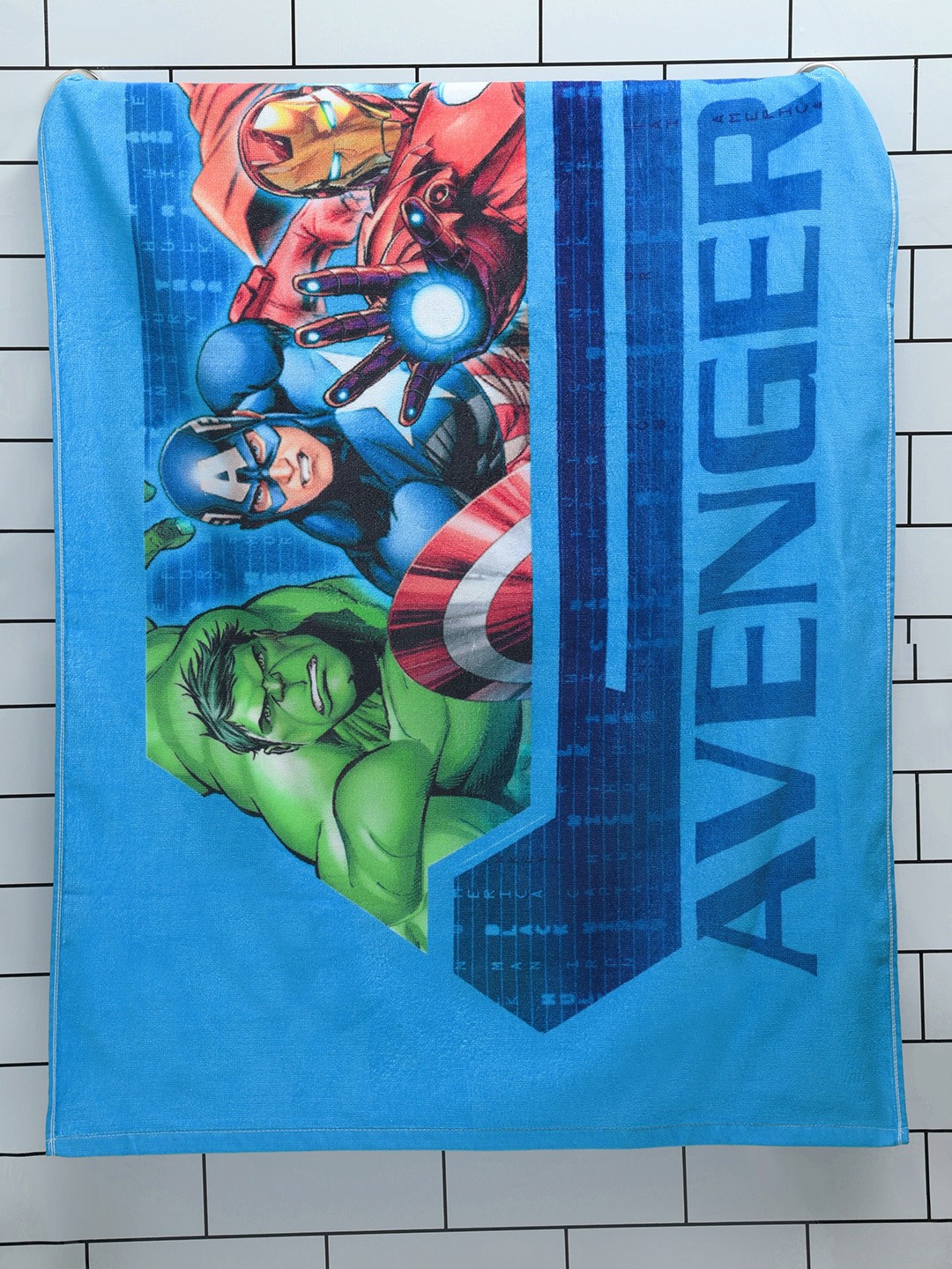 

SPACES Blue Marvel Printed 380 GSM Pure Cotton Bath Towel